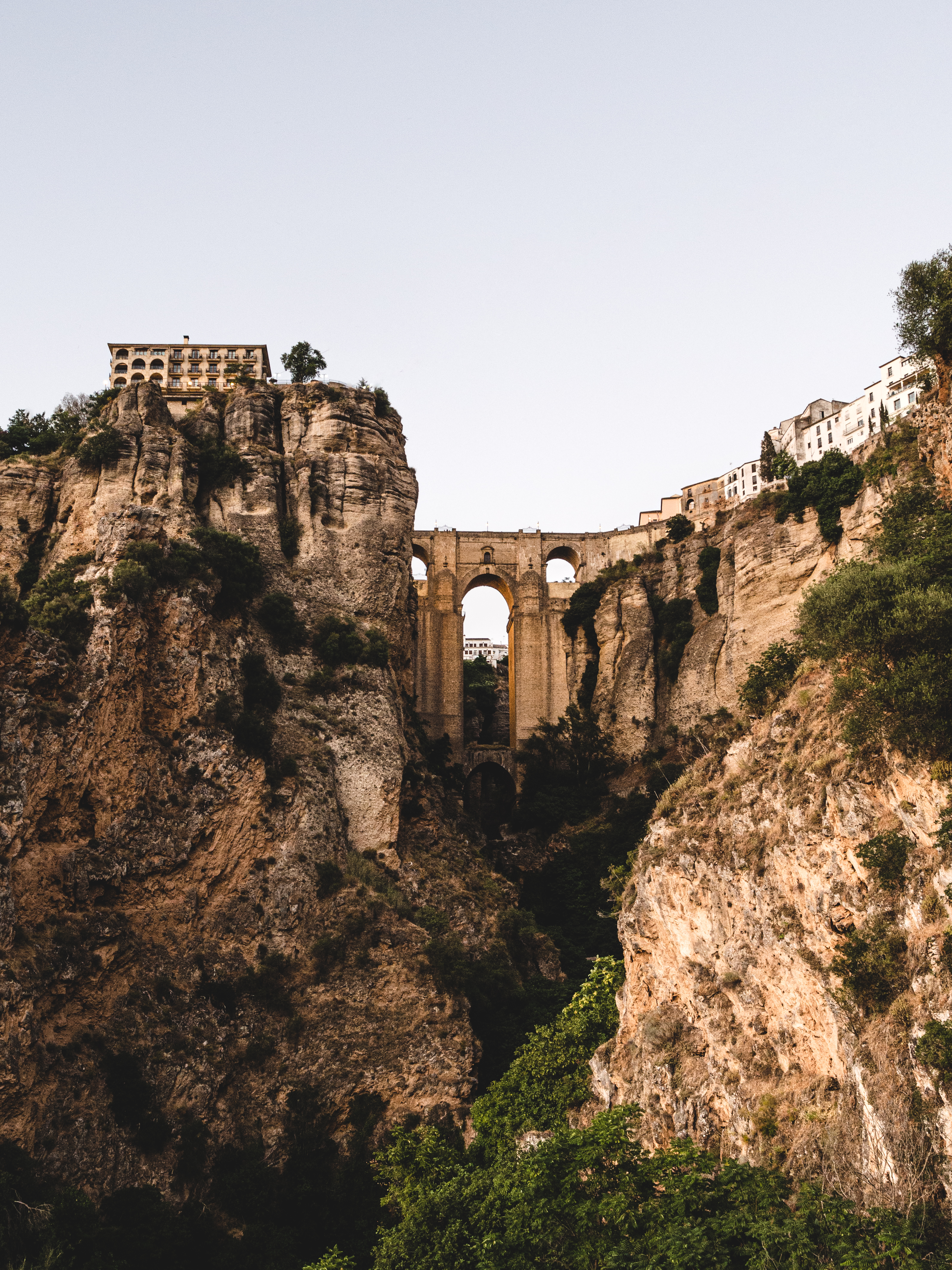 a bridge over a cliff