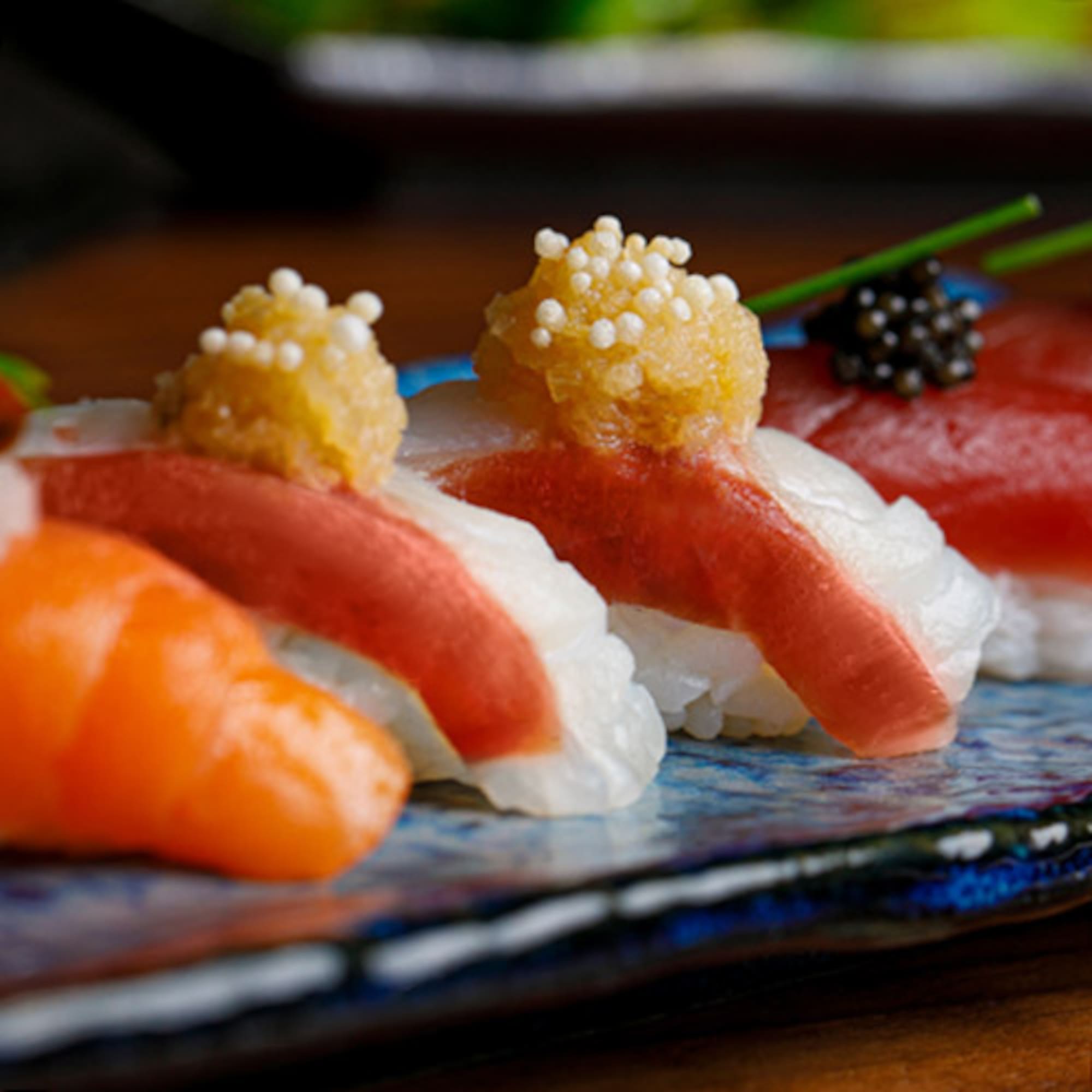 a plate of sushi