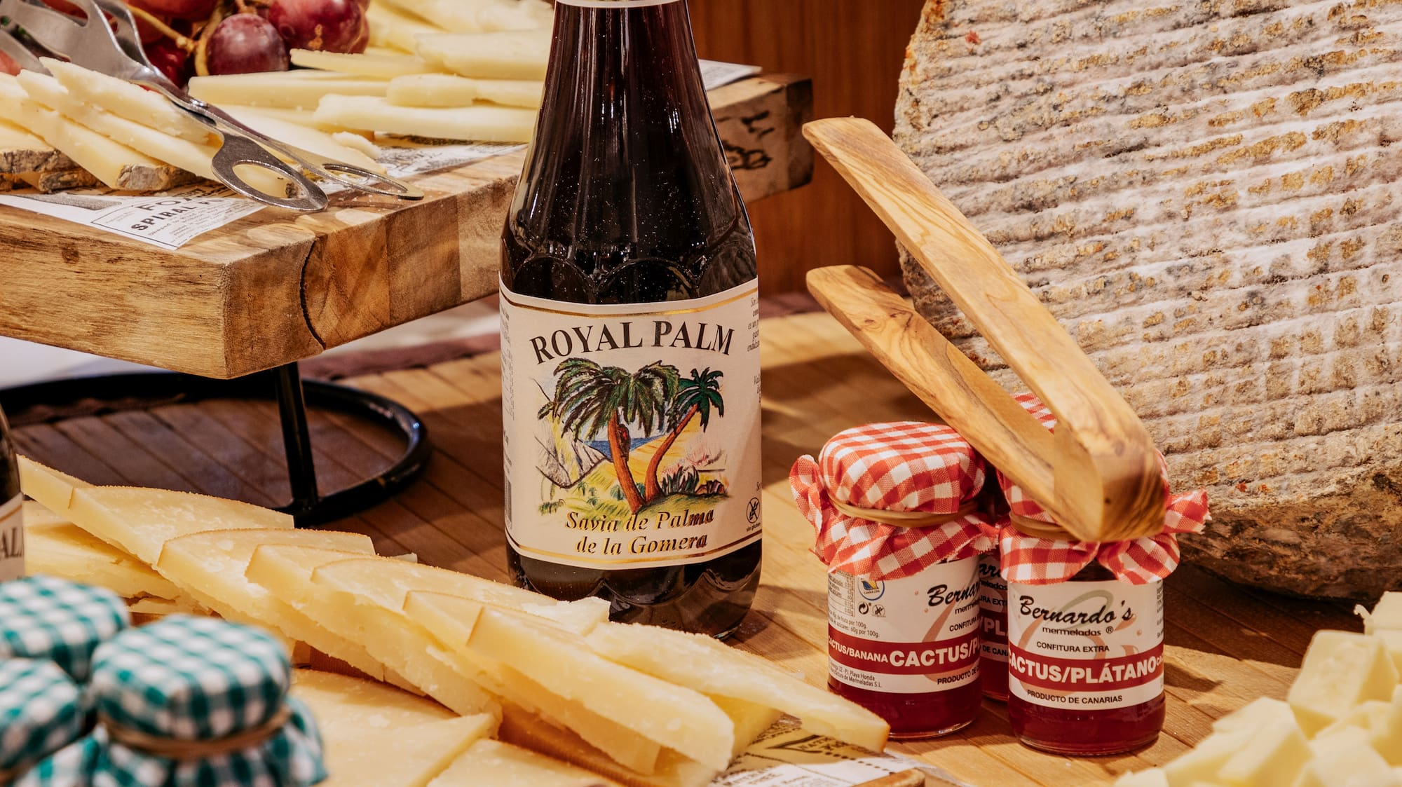 a table with food on it