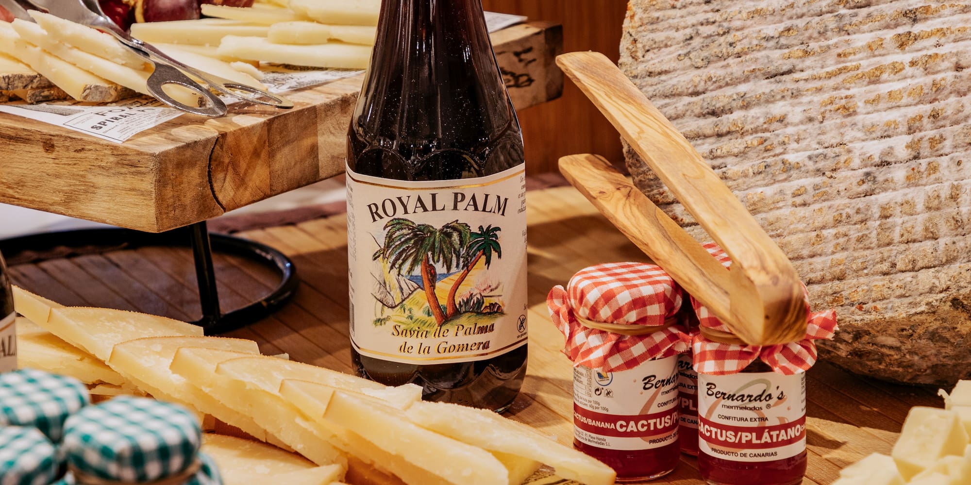 a table with food on it