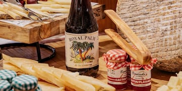 a table with food on it