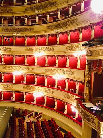 a red and gold theater