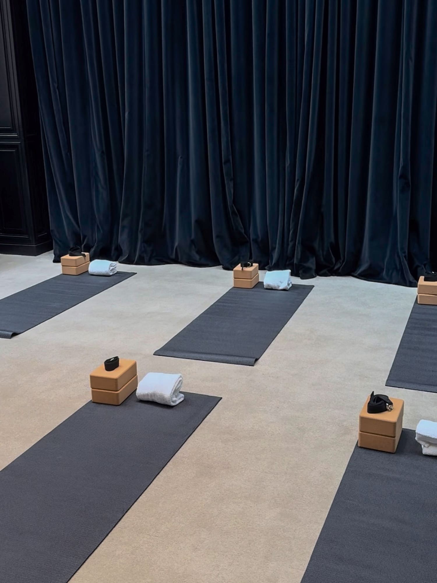 a yoga mats on the floor