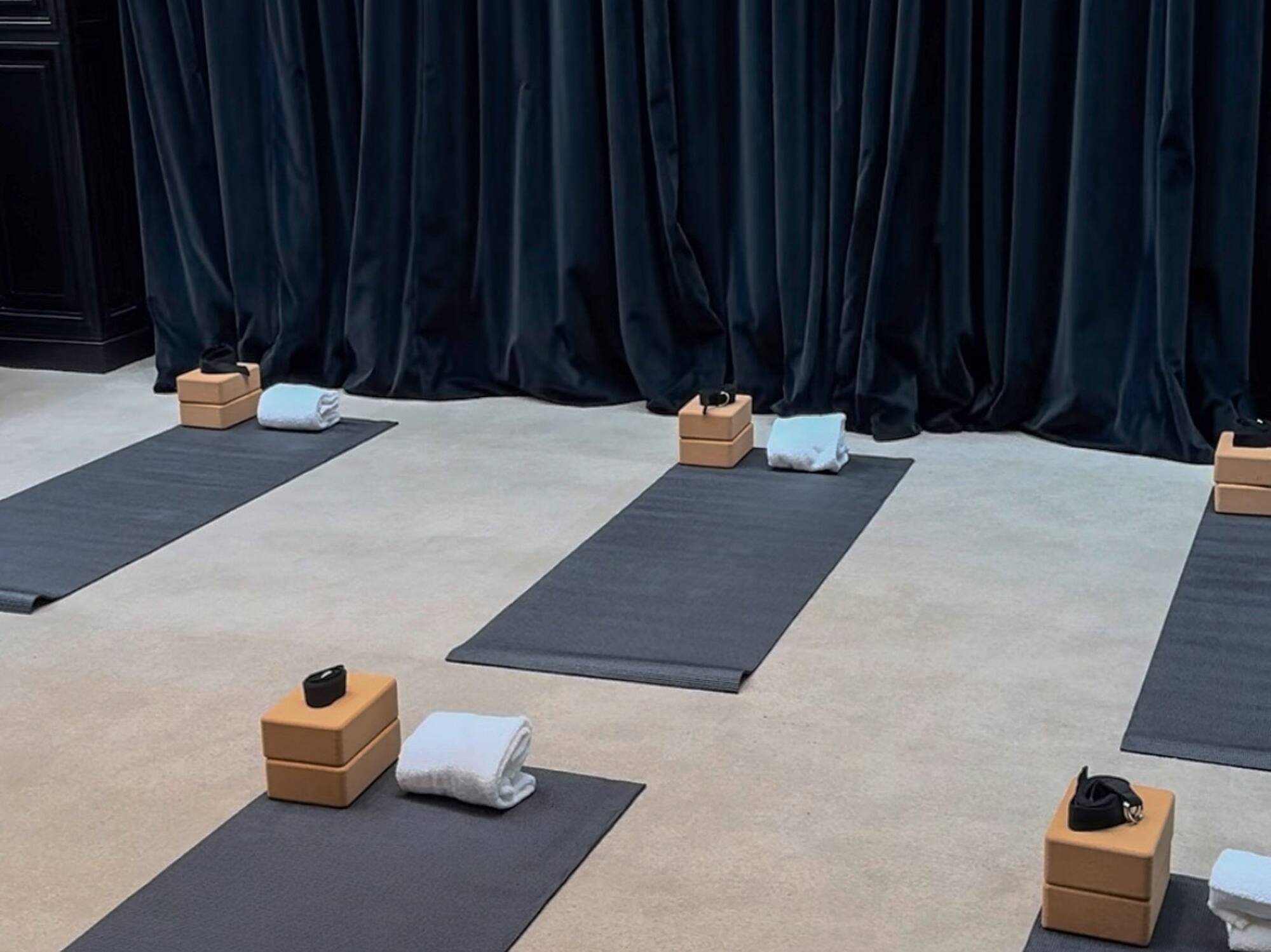 a yoga mats on the floor