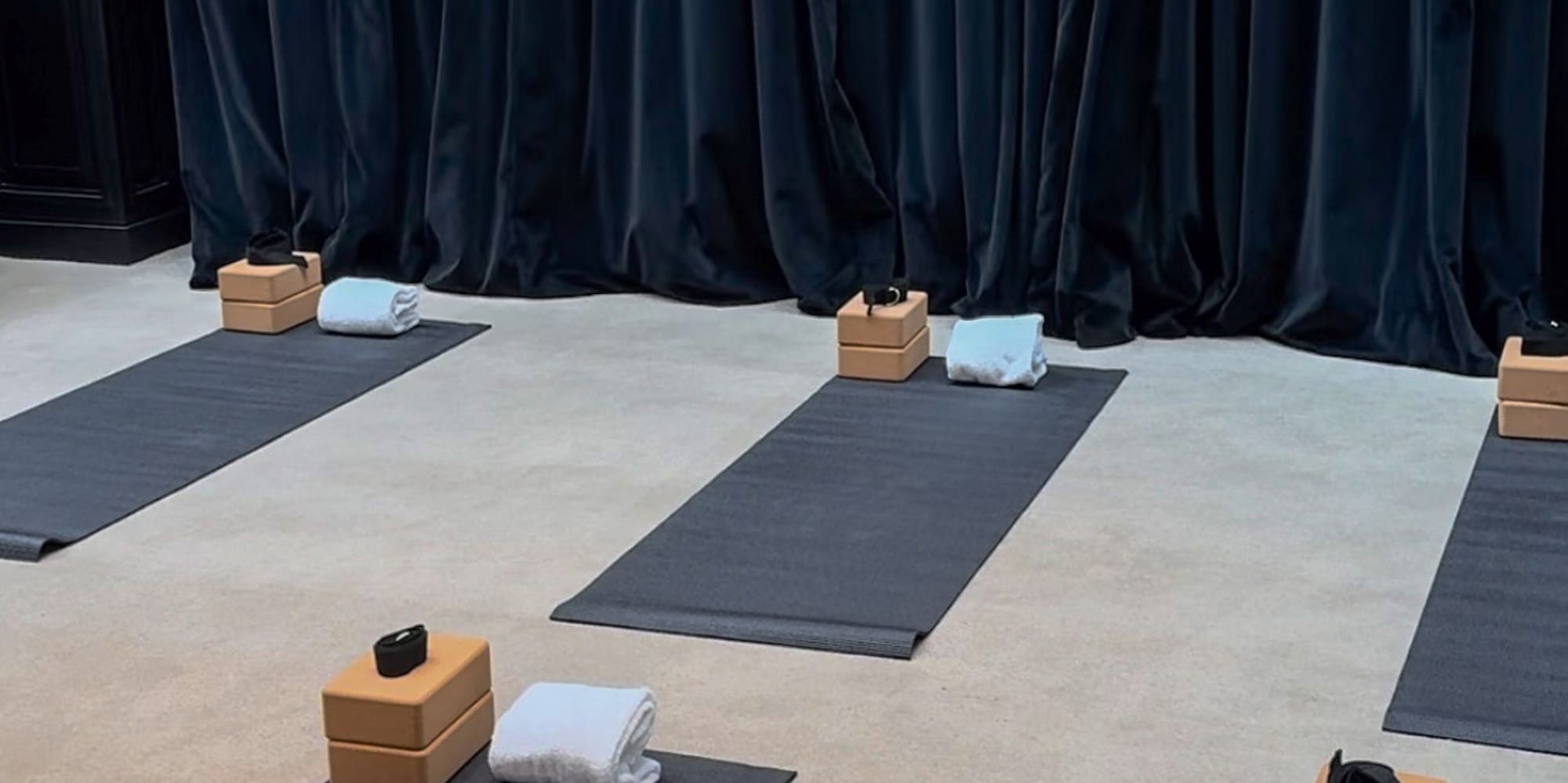 a yoga mats on the floor