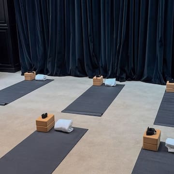 a yoga mats on the floor