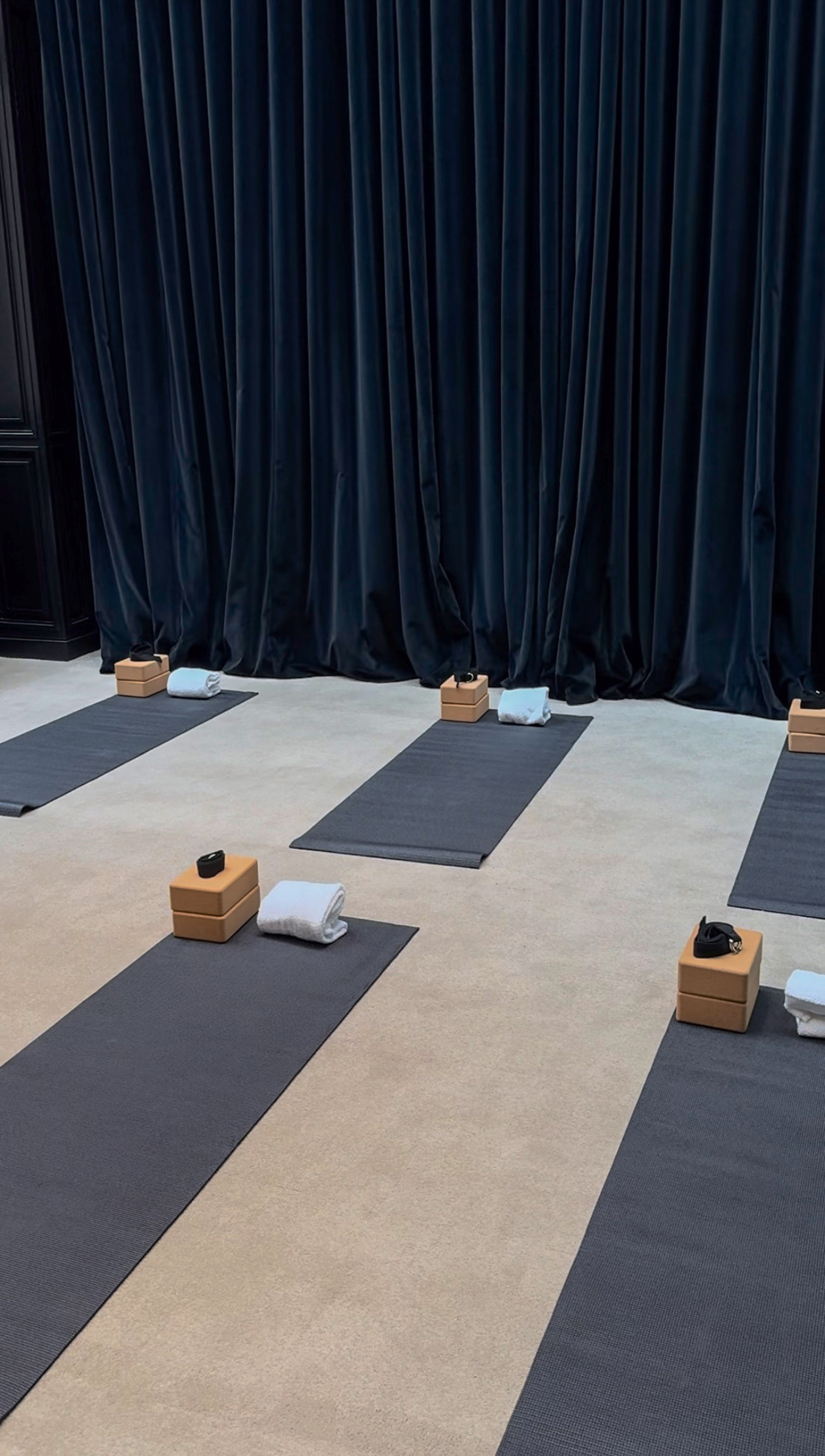 a yoga mats on the floor