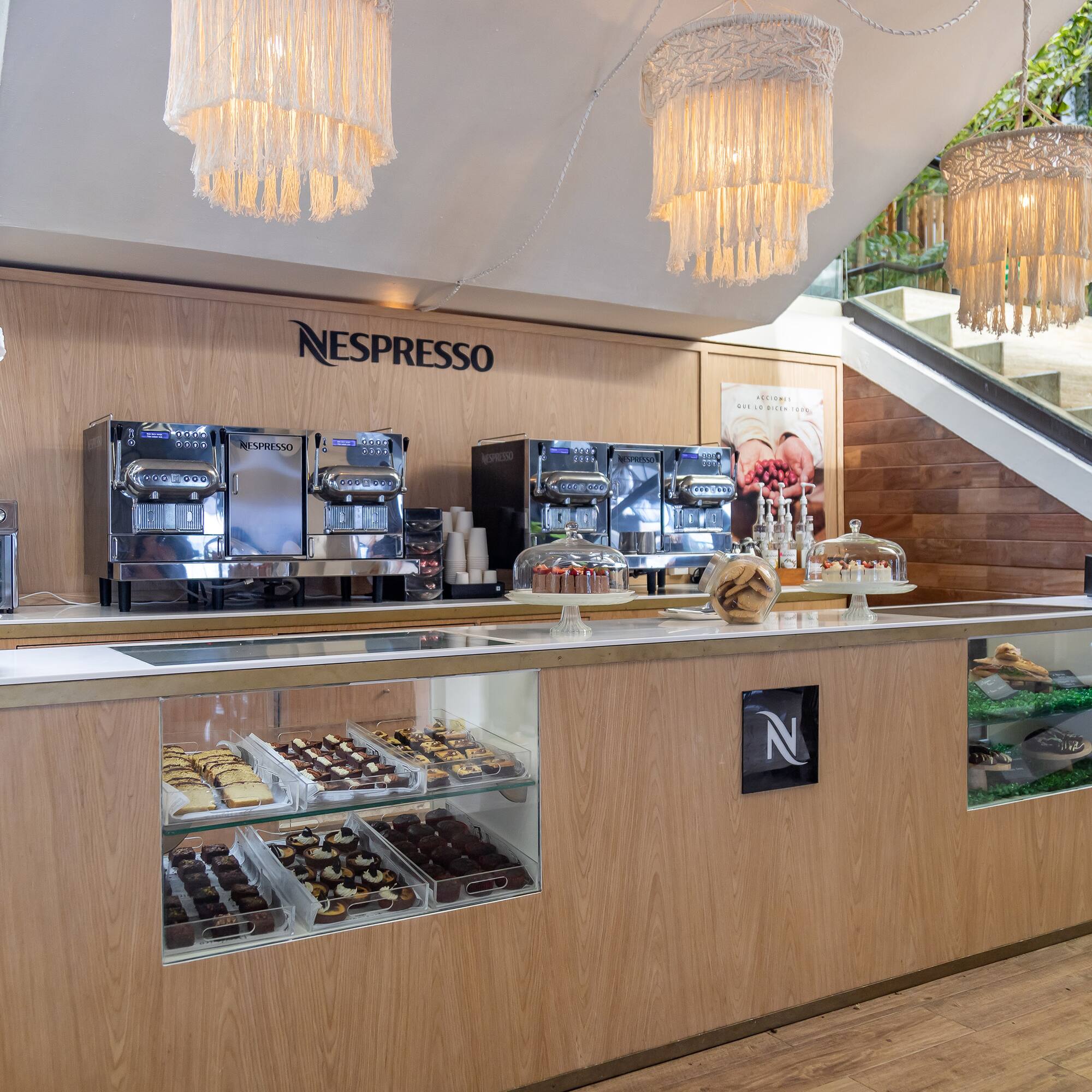 a counter with a variety of food items on it