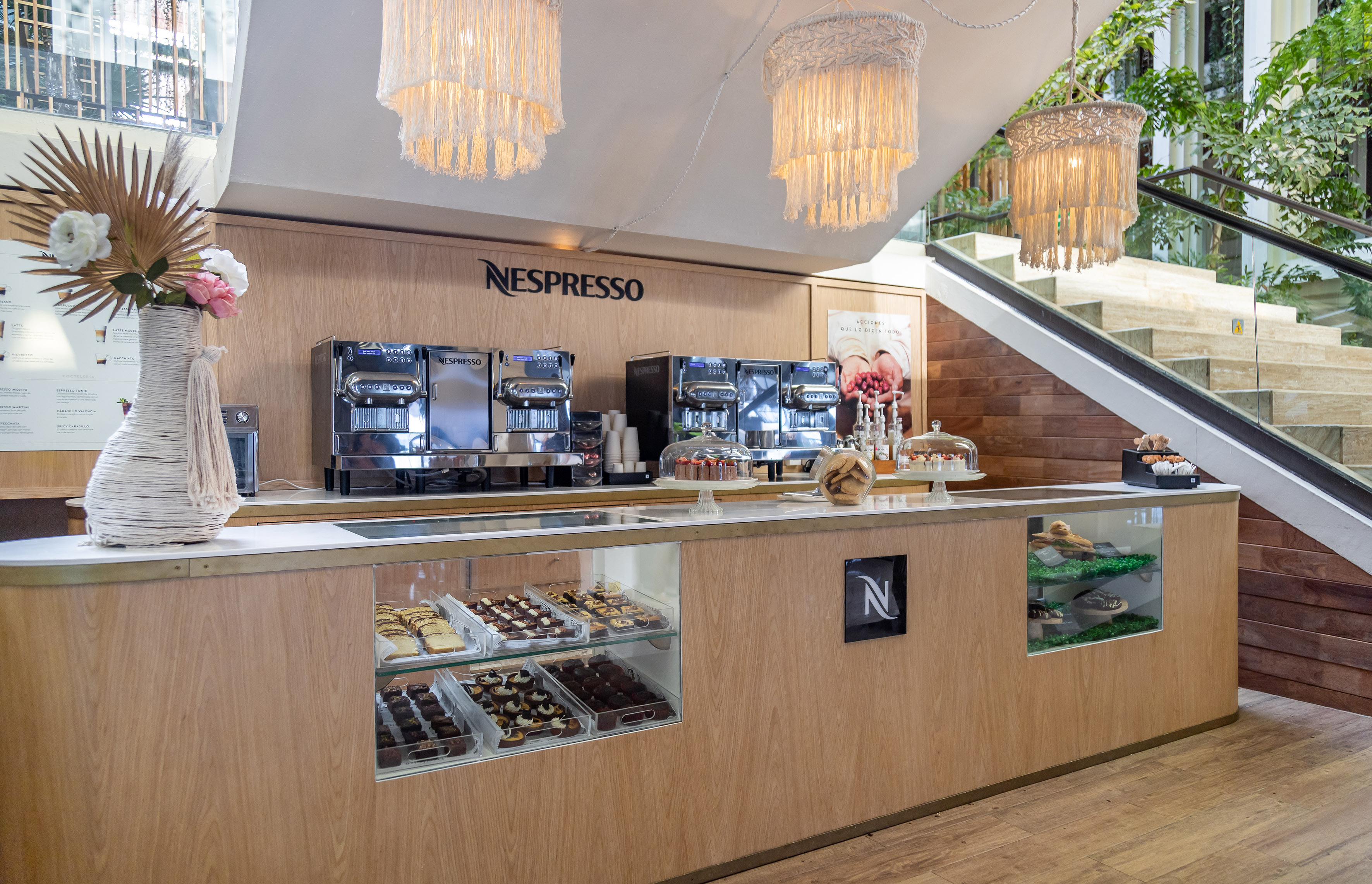 a counter with a variety of food items on it