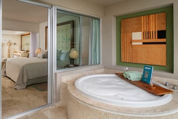 a bathtub in a room