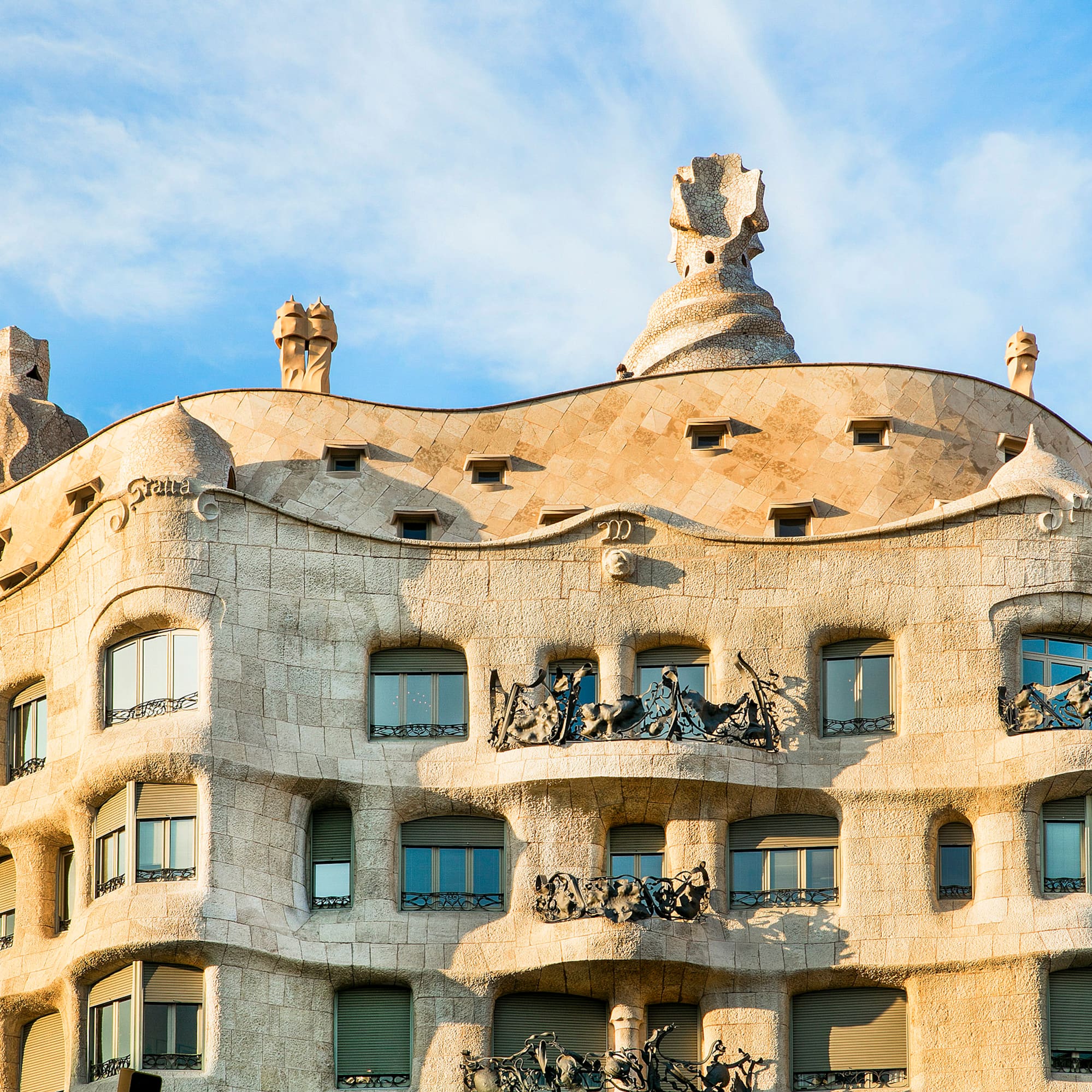 Casa Milà with many windows