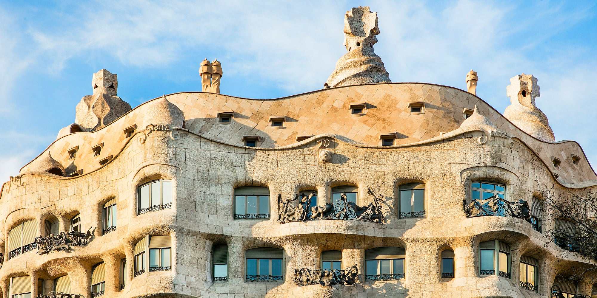Casa Milà with many windows