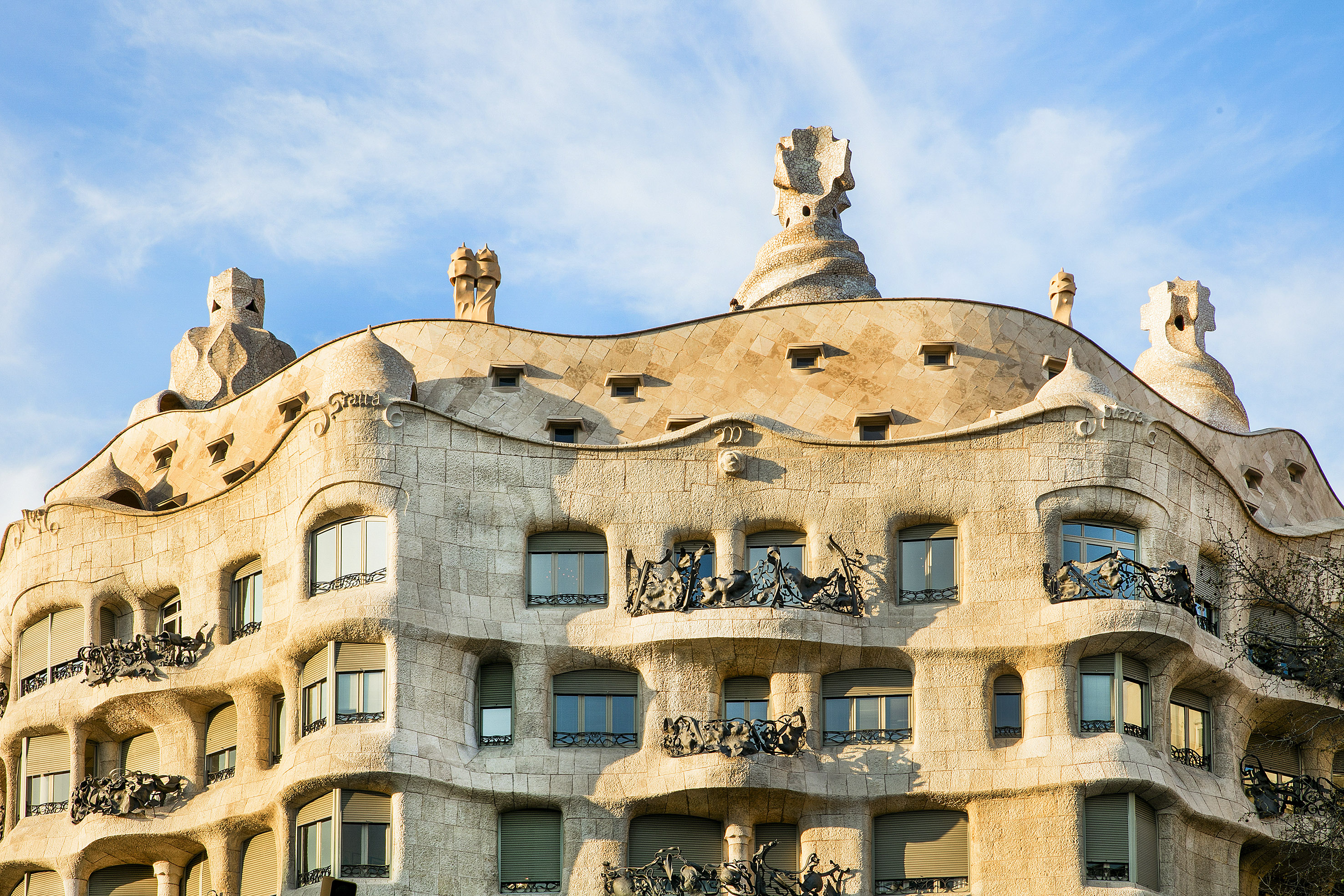 Casa Milà with many windows