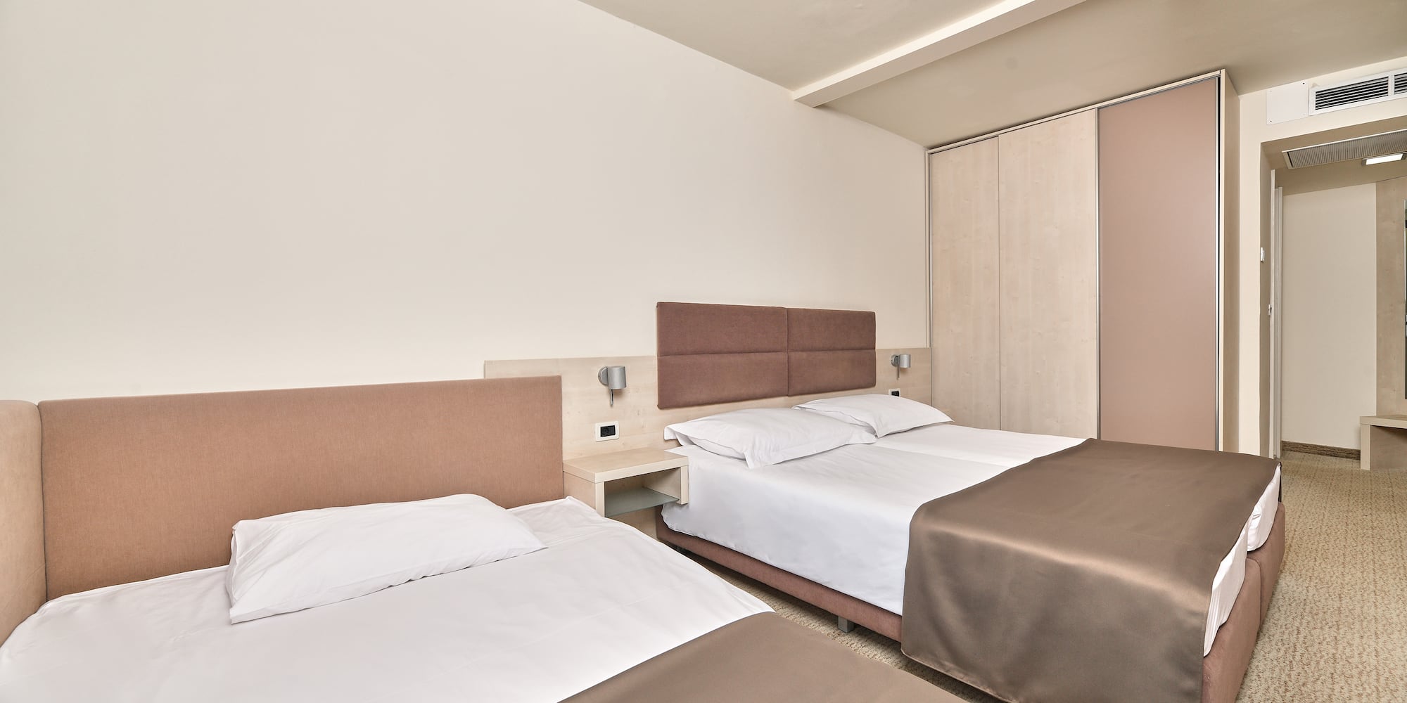 a room with two beds