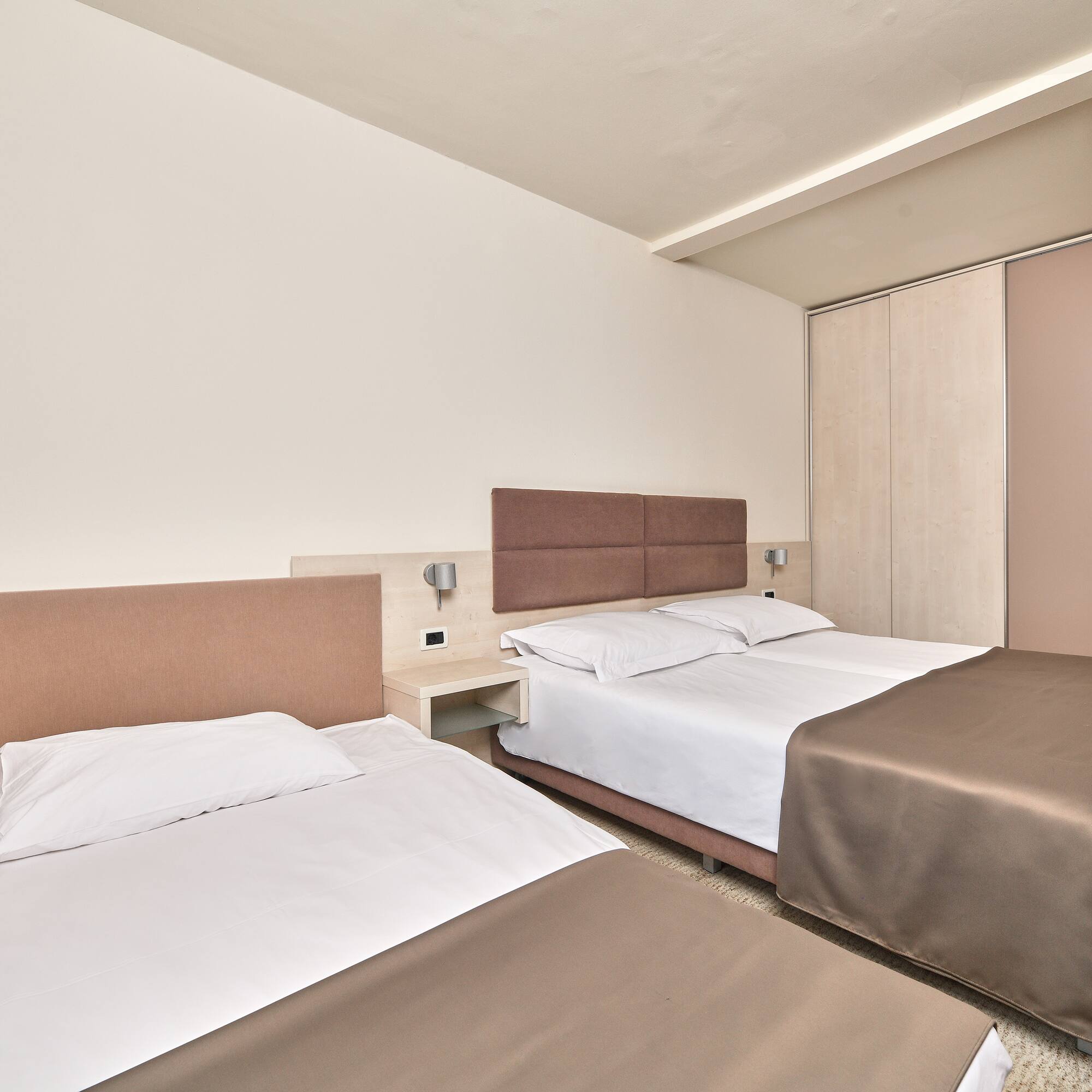 a room with two beds