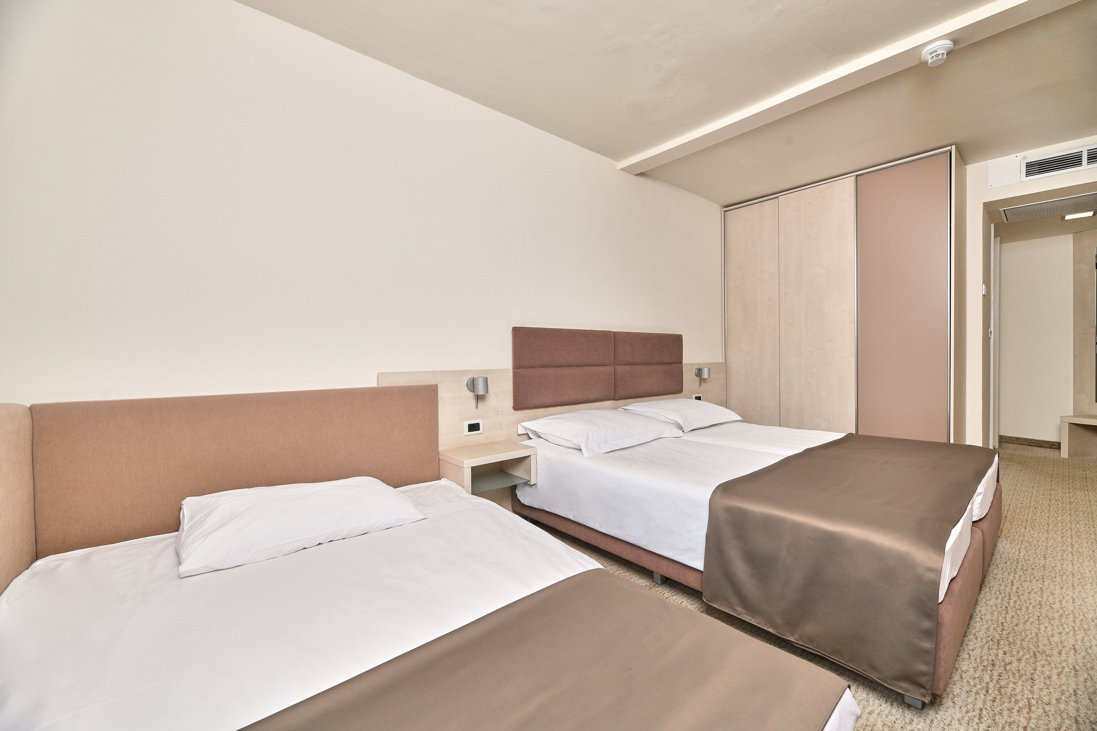 a room with two beds