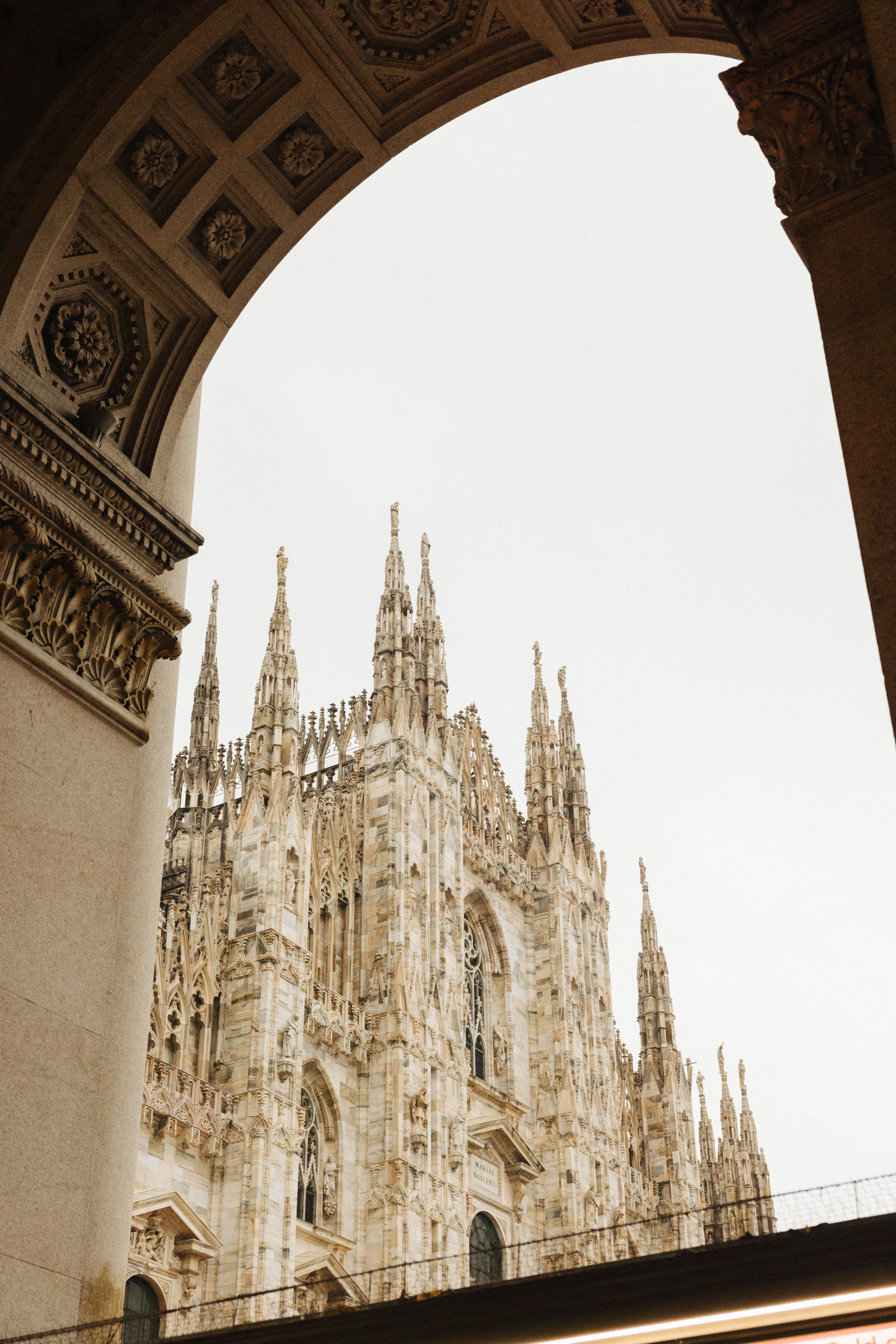 a large stone building with spires