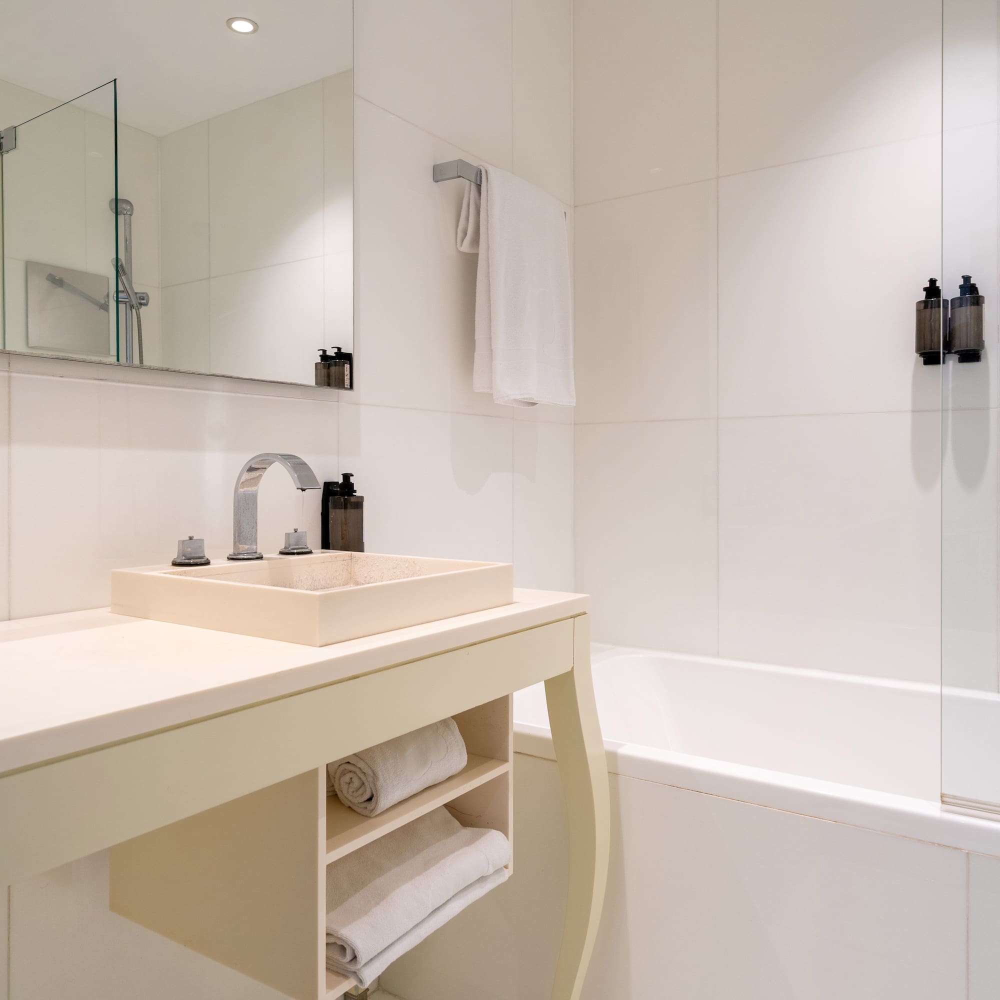 a bathroom with a sink and bathtub