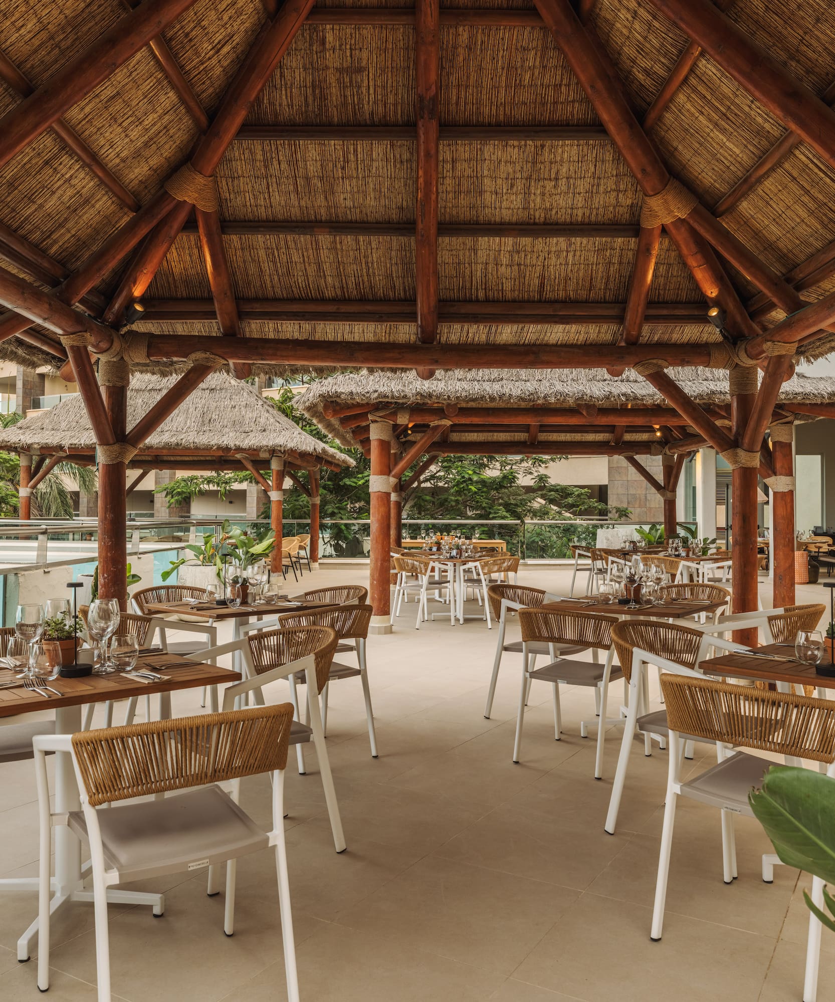 a restaurant with tables and chairs