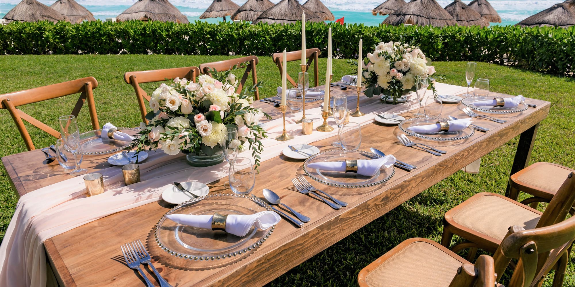 a table set for a dinner party