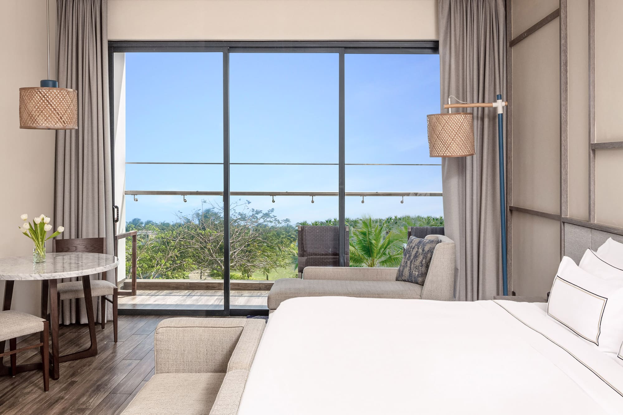 a room with a bed and a couch