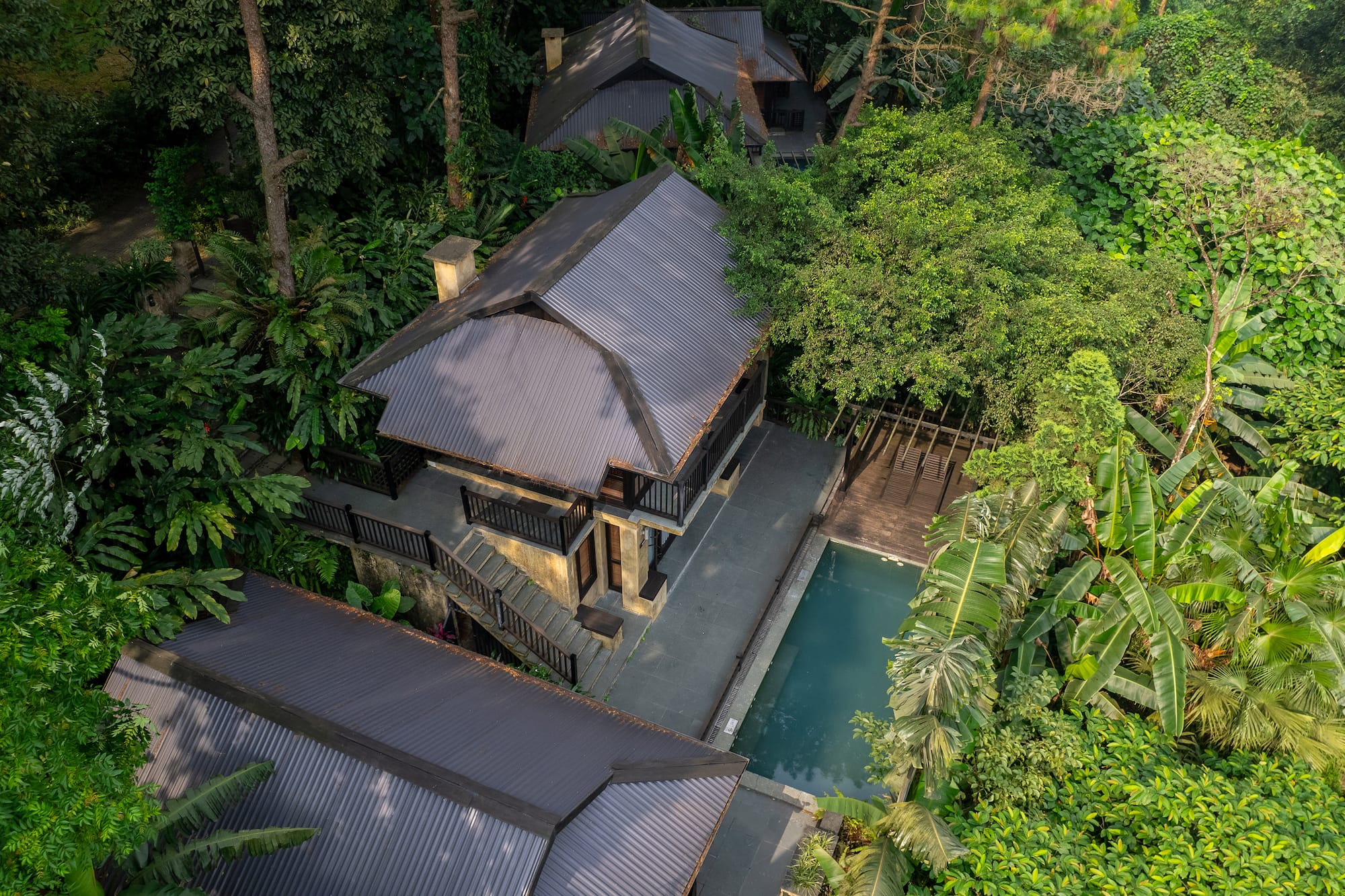 a house surrounded by trees