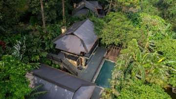 a house surrounded by trees