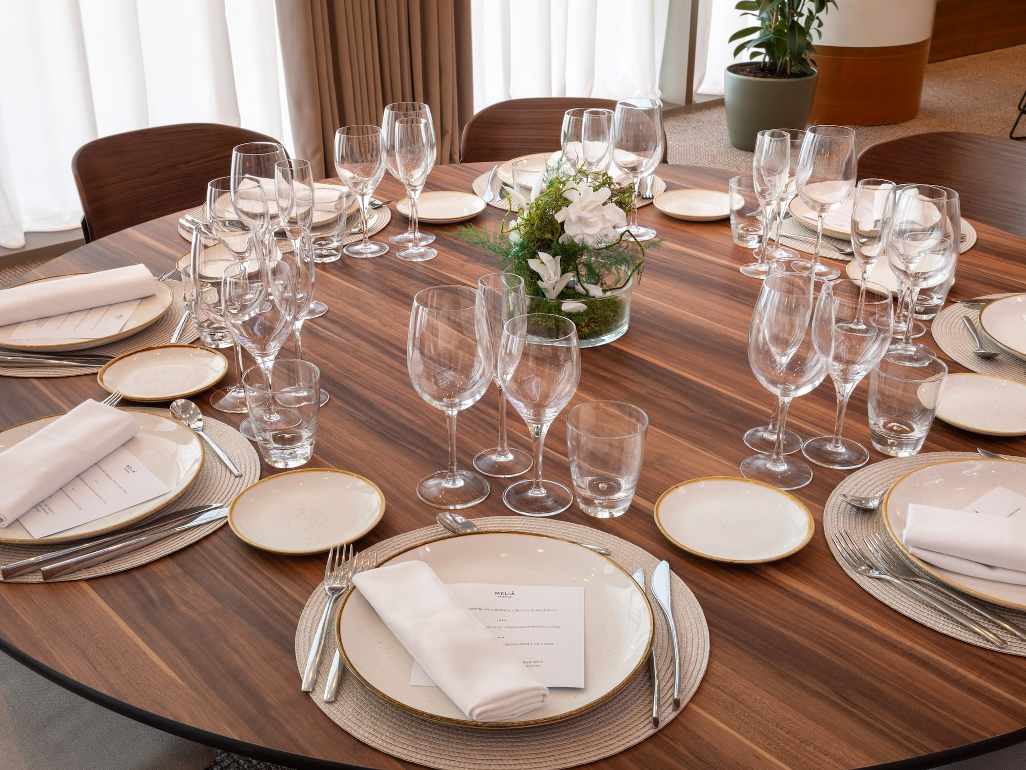 a table set for a dinner party