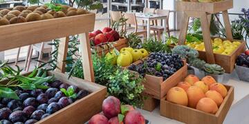a display of fruit in a store