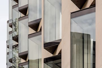 a building with many windows