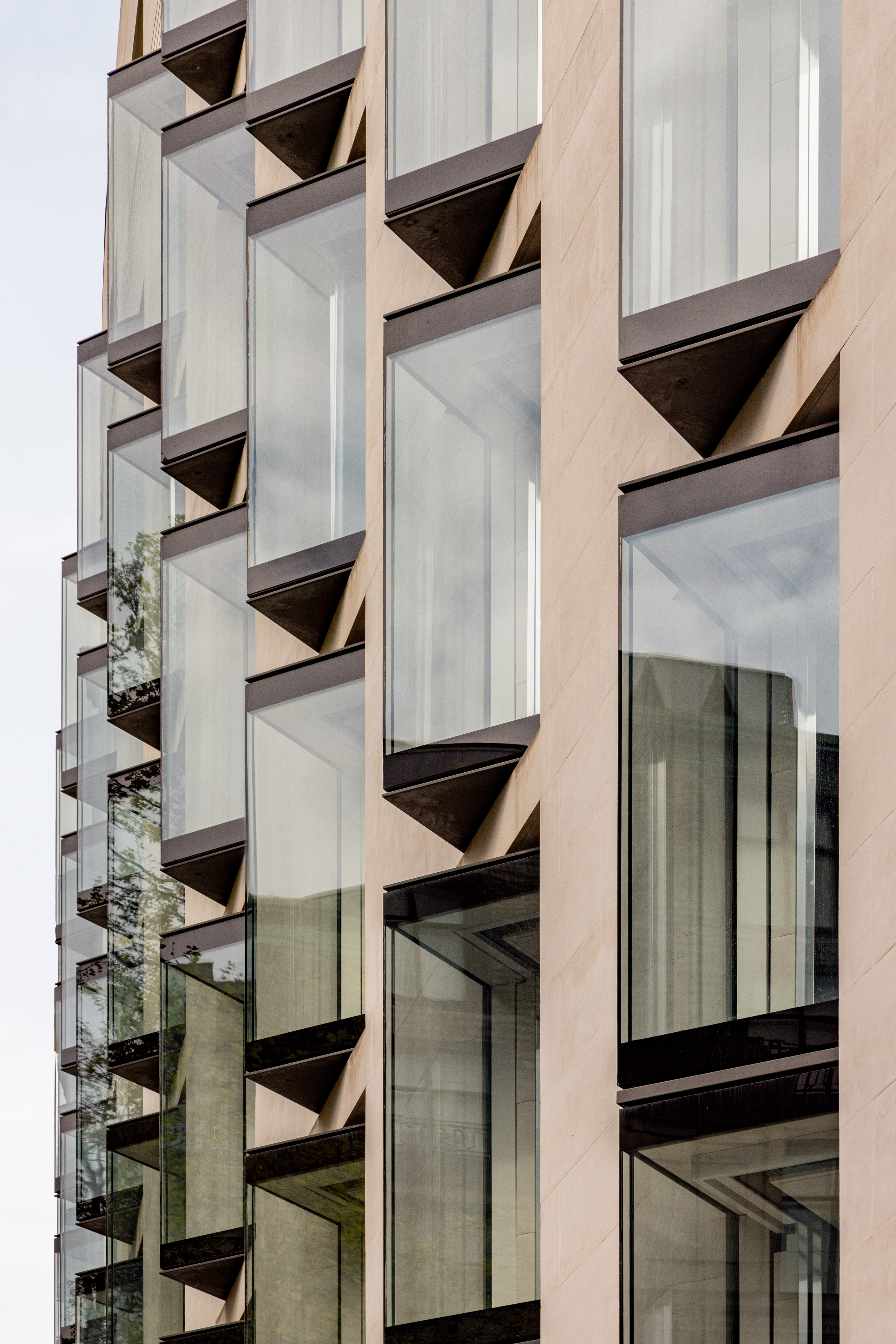 a building with many windows
