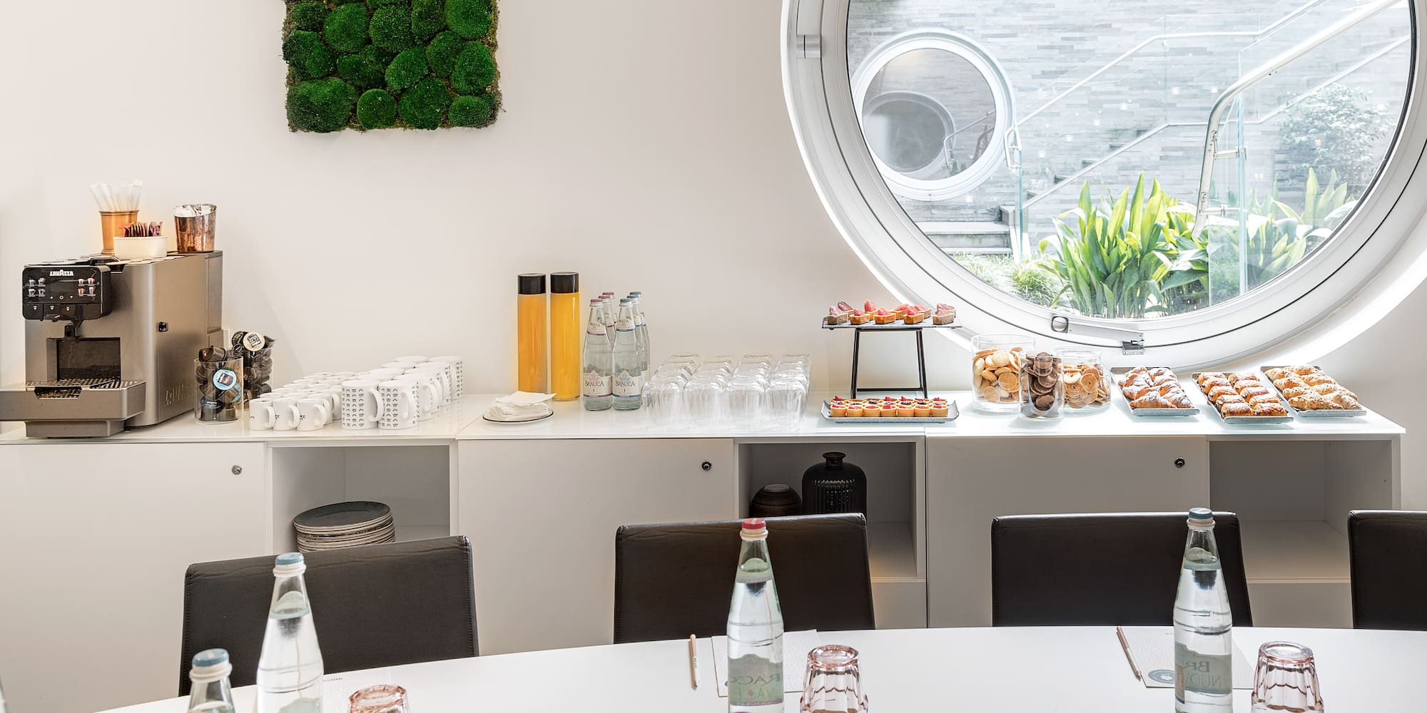 a table with food on it