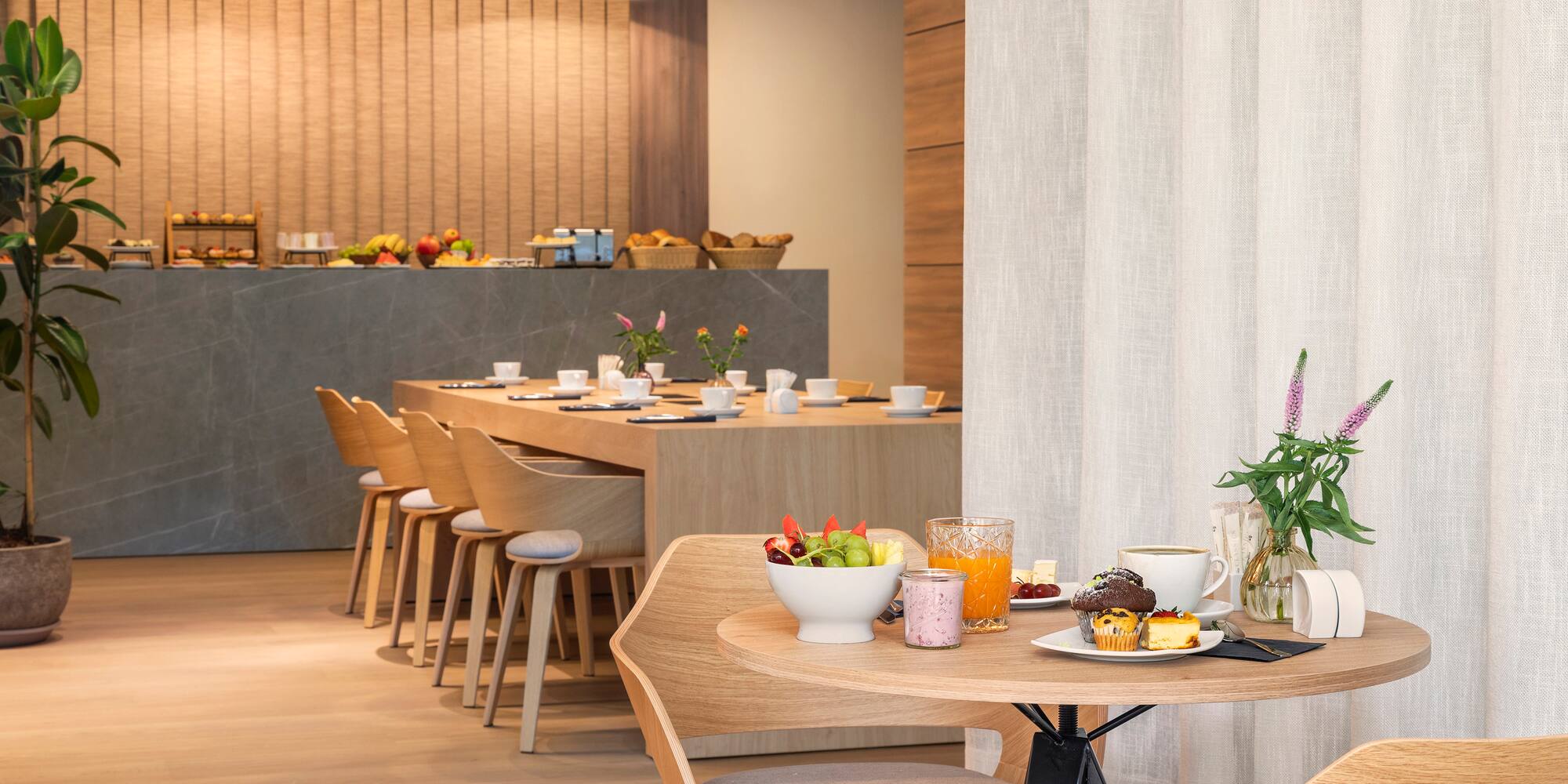 a table with food on it