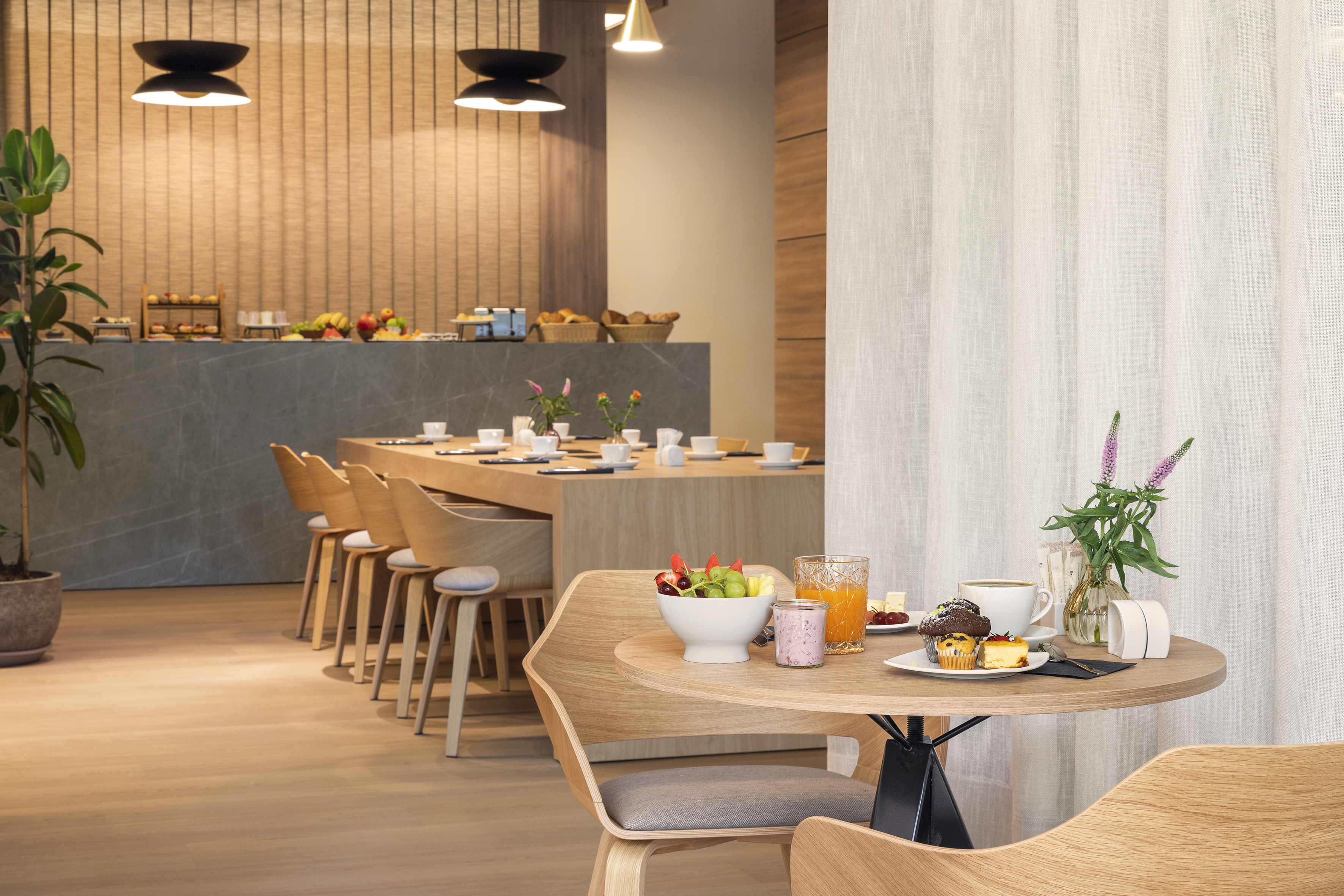 a table with food on it