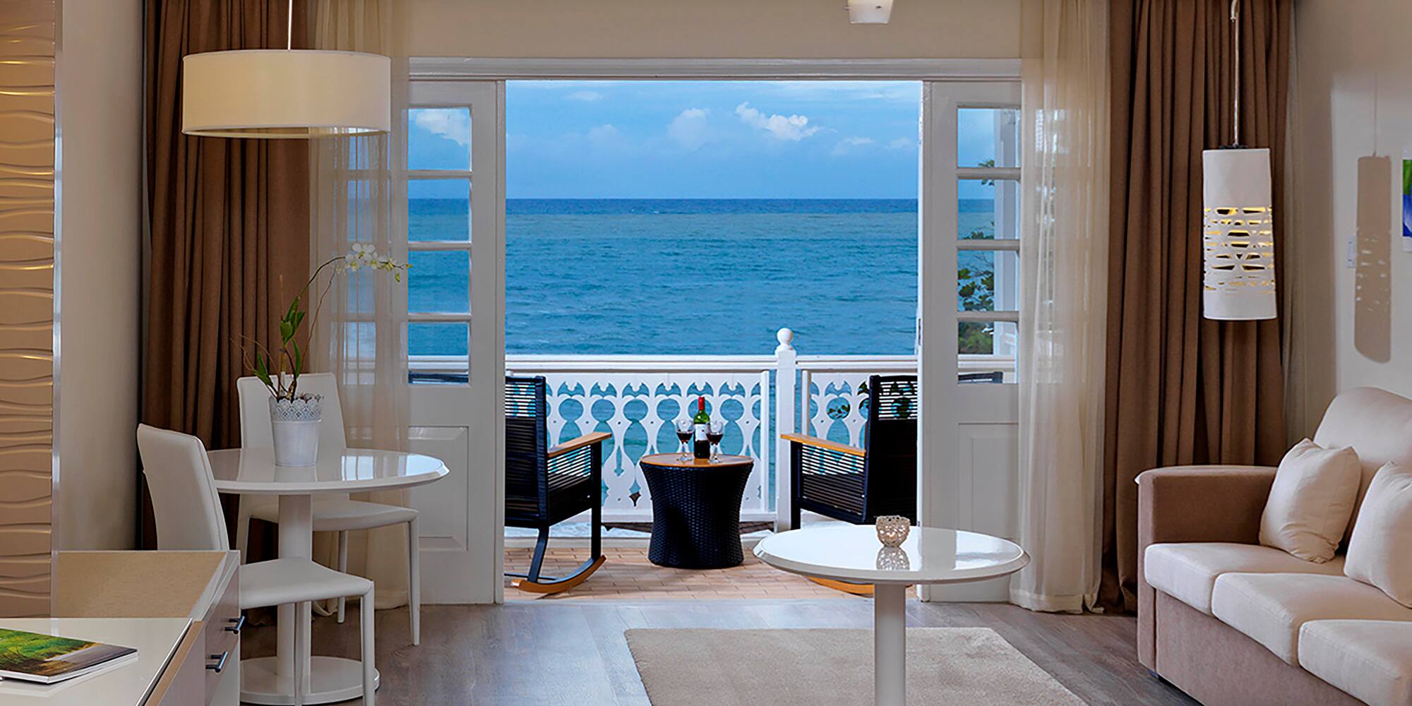 a room with a view of the ocean