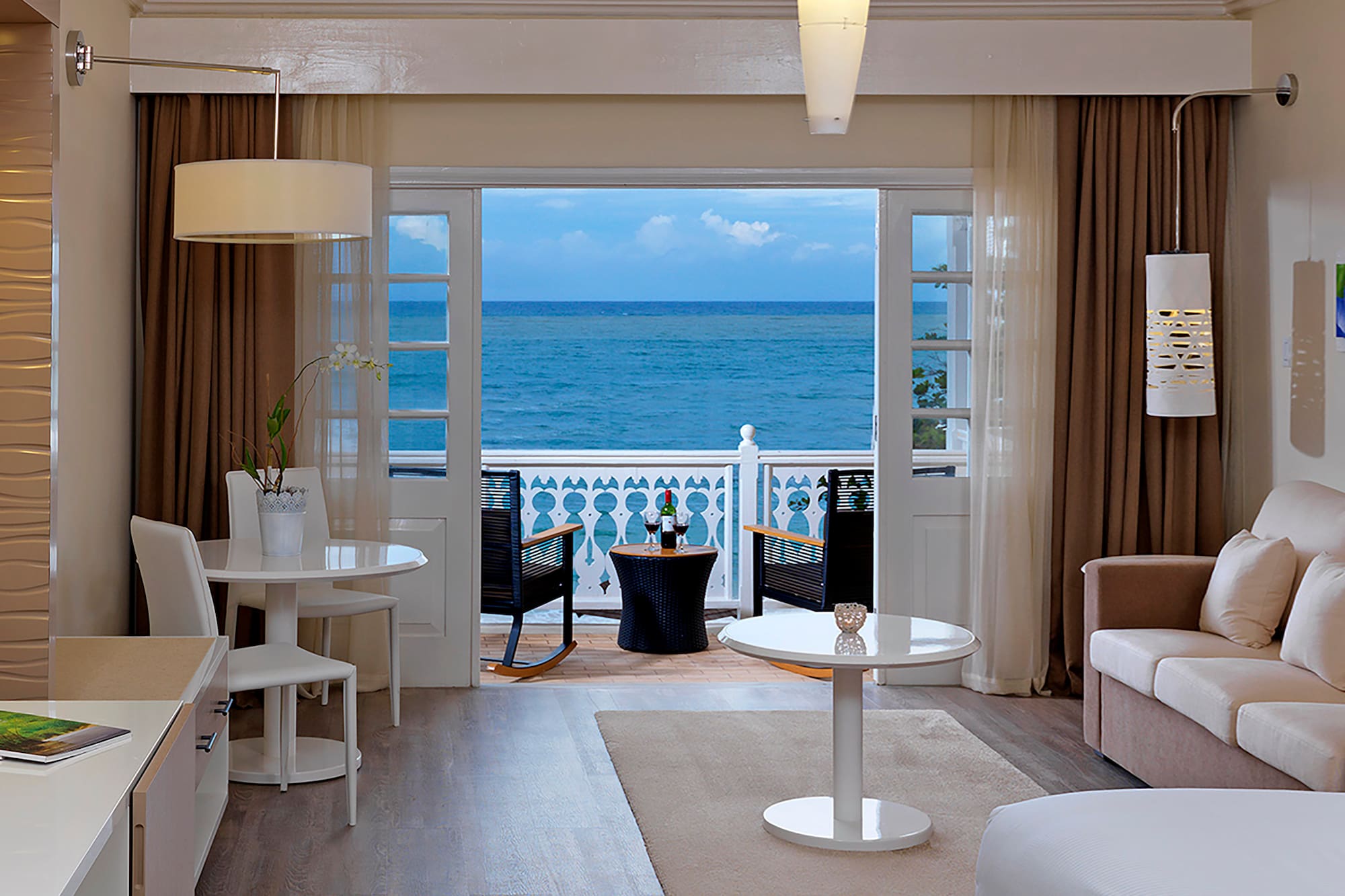 a room with a view of the ocean