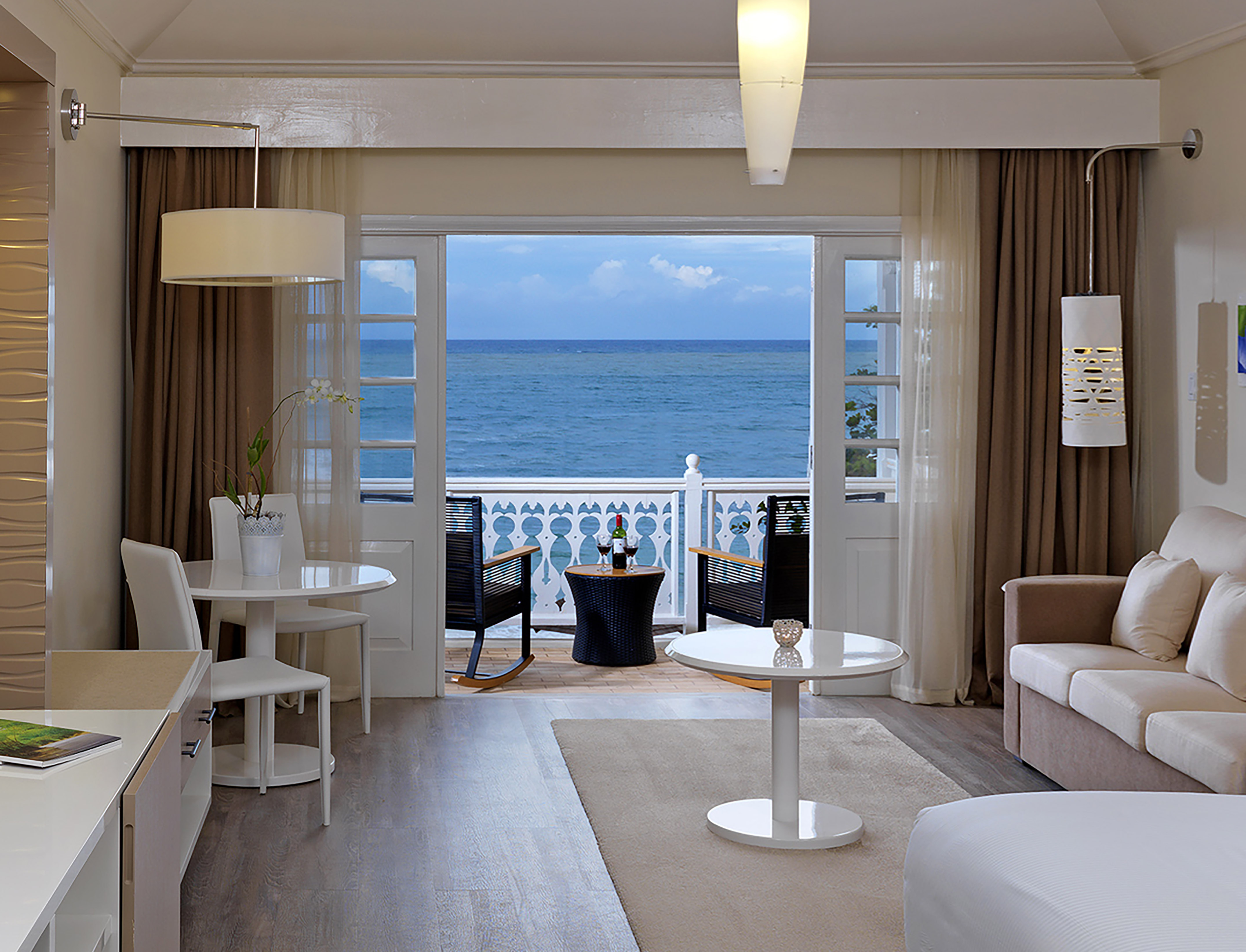 a room with a view of the ocean