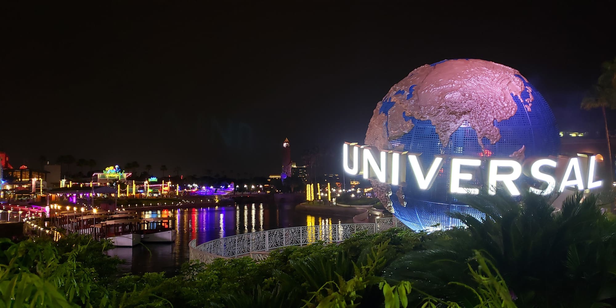 a large globe with lights on it