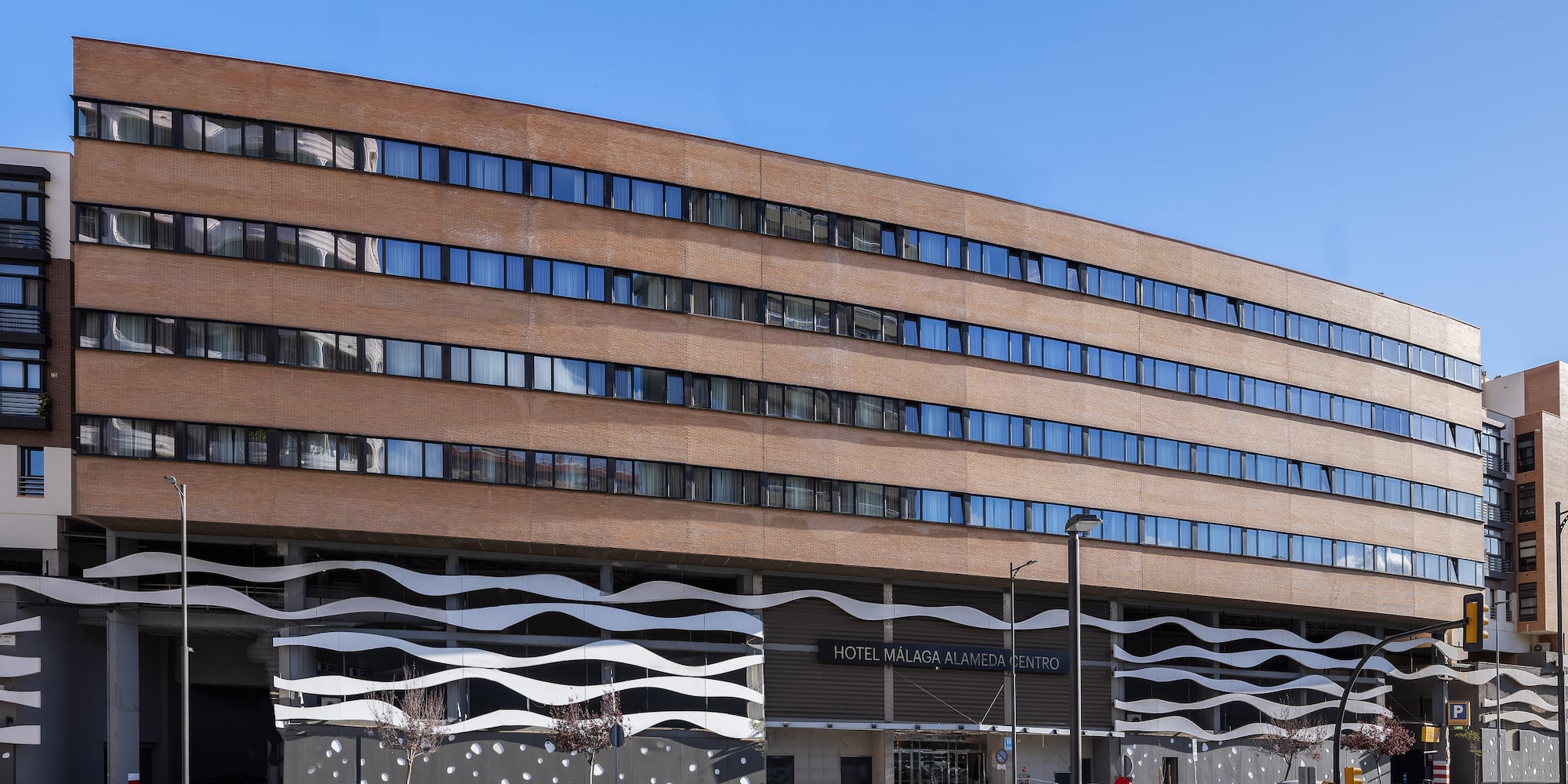 a building with cars parked in front of it