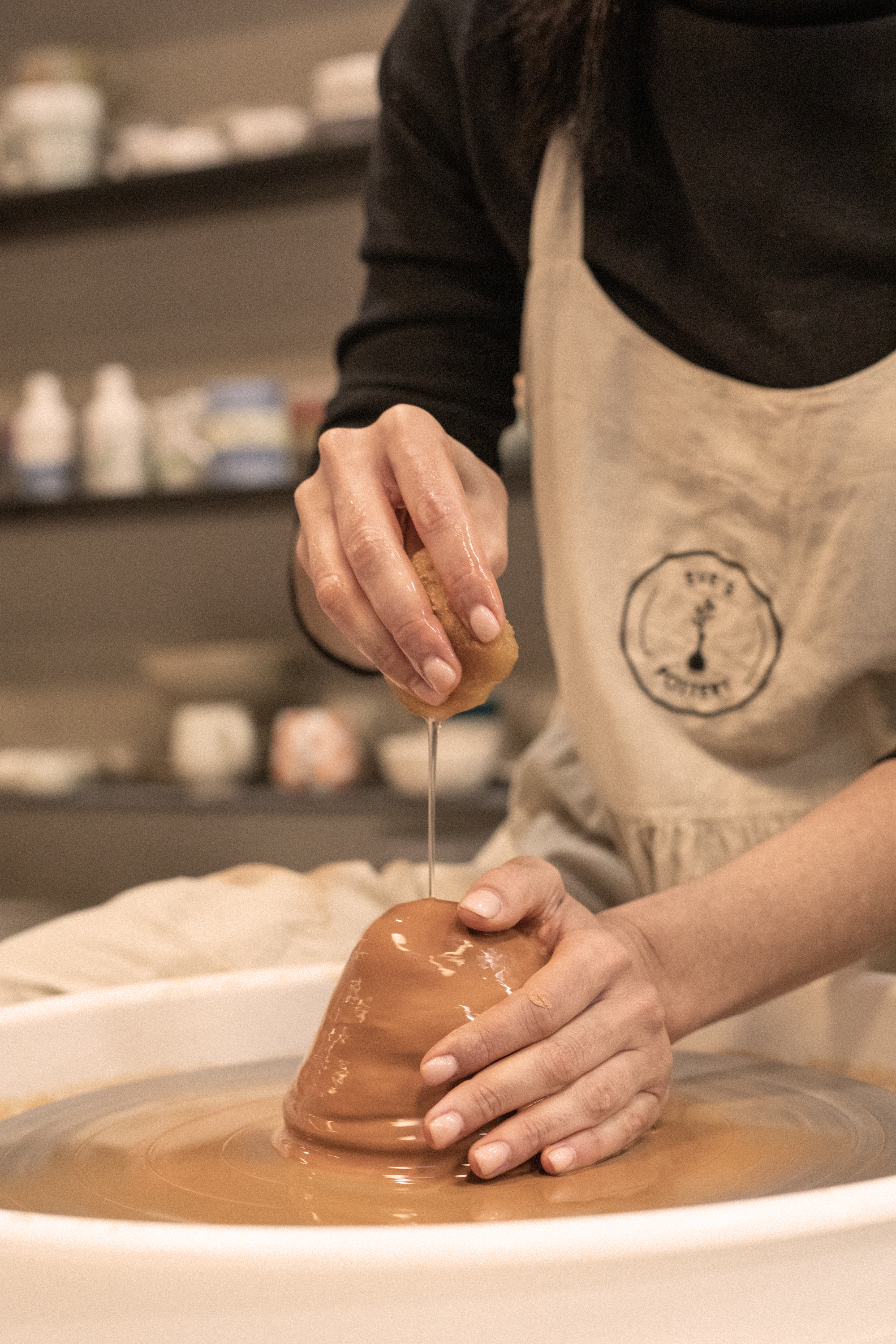 a person making a bowl of food