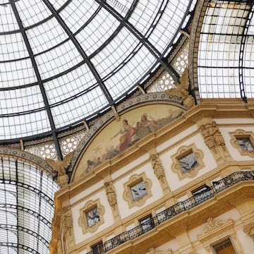 a glass roof of a building