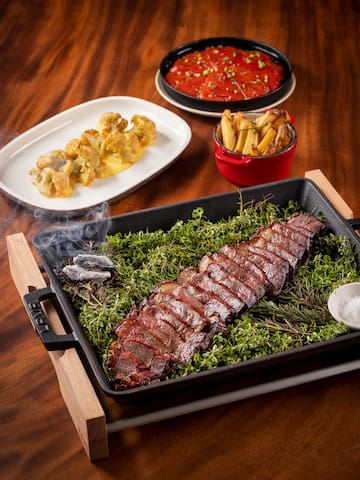 a tray of food on a table