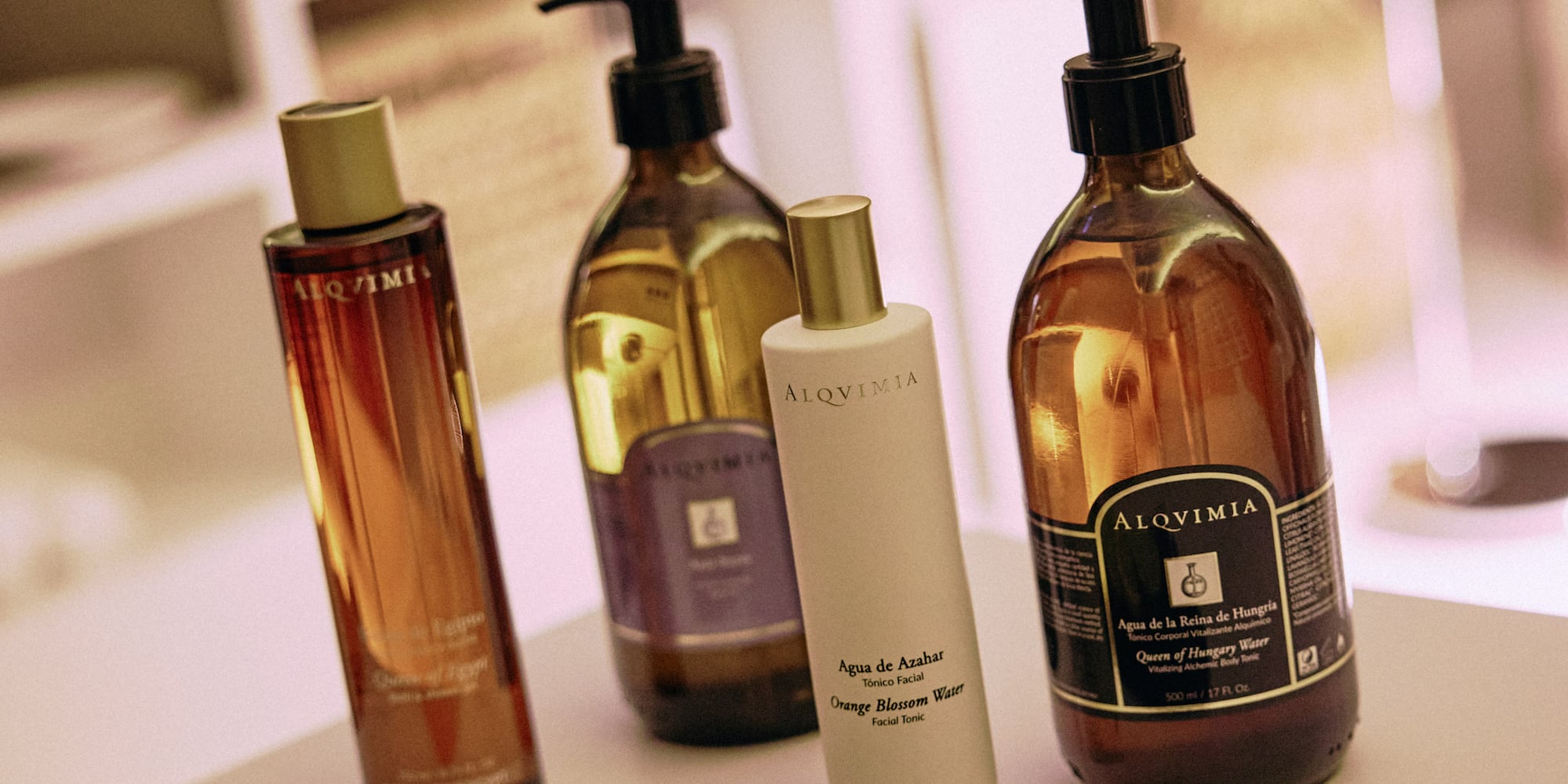 bottles of shampoo and soap on a table