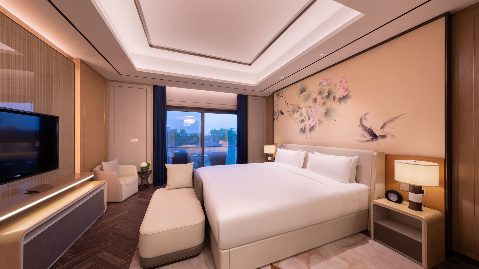 a room with a bed and a couch