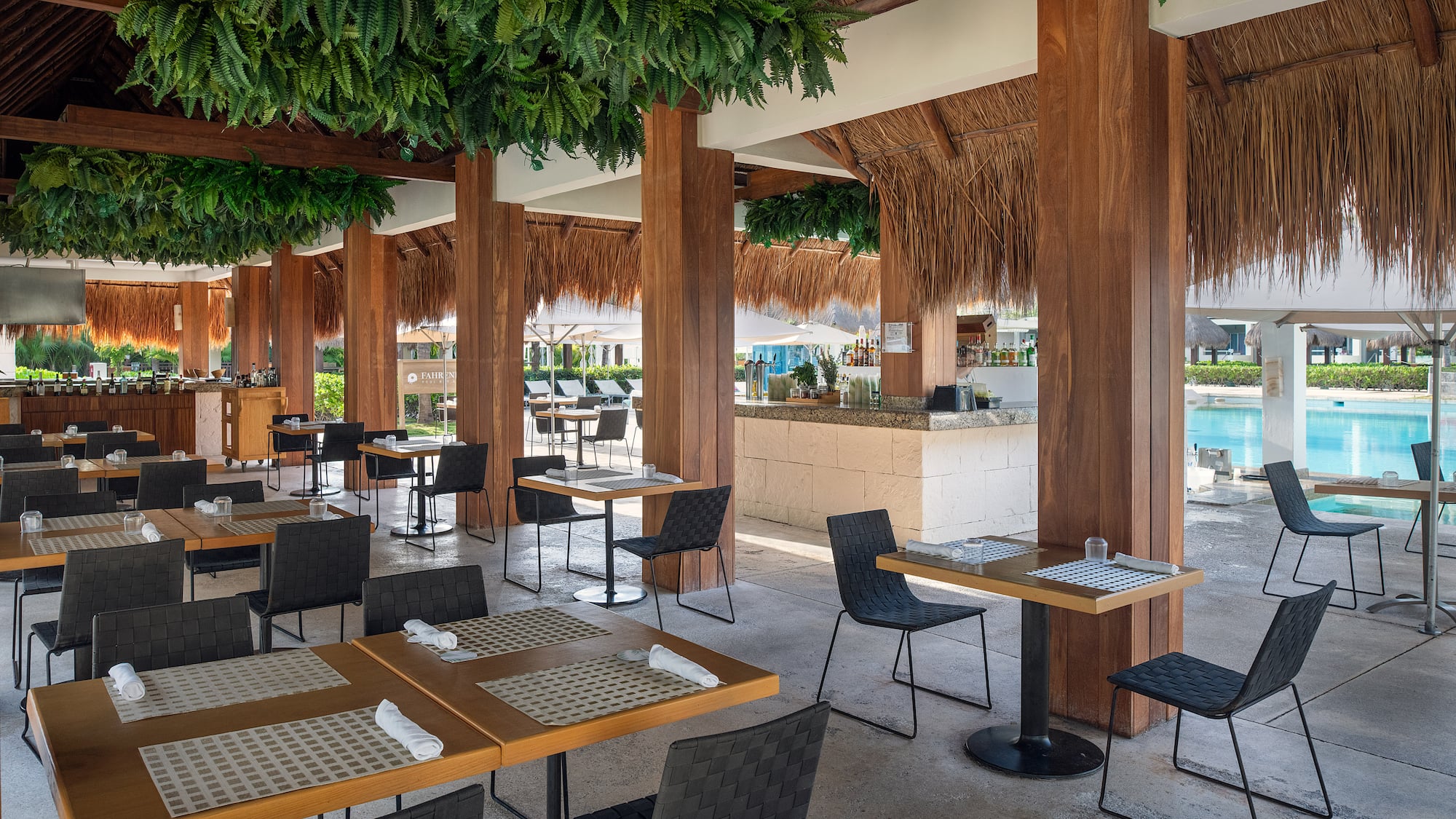 a restaurant with tables and chairs