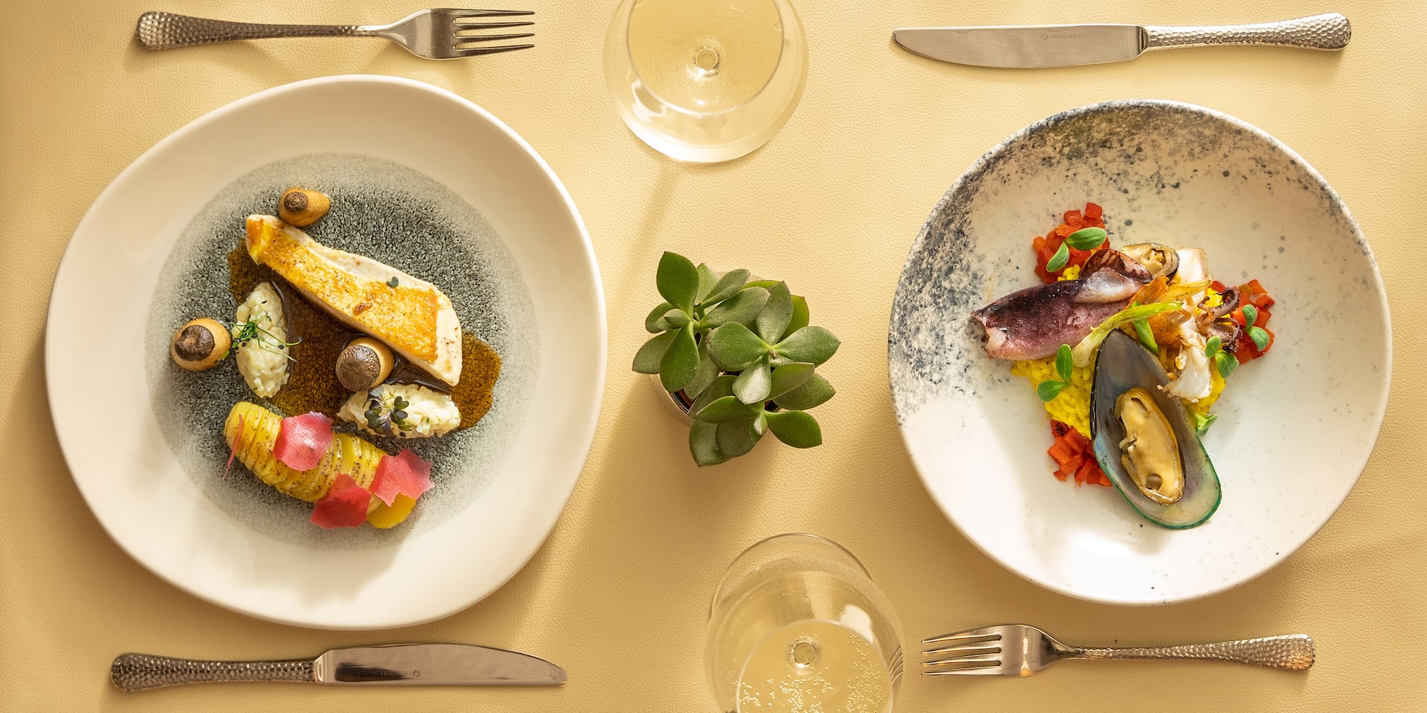 a plate of food on a table