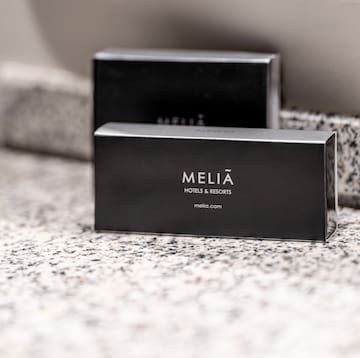 a black box on a marble surface