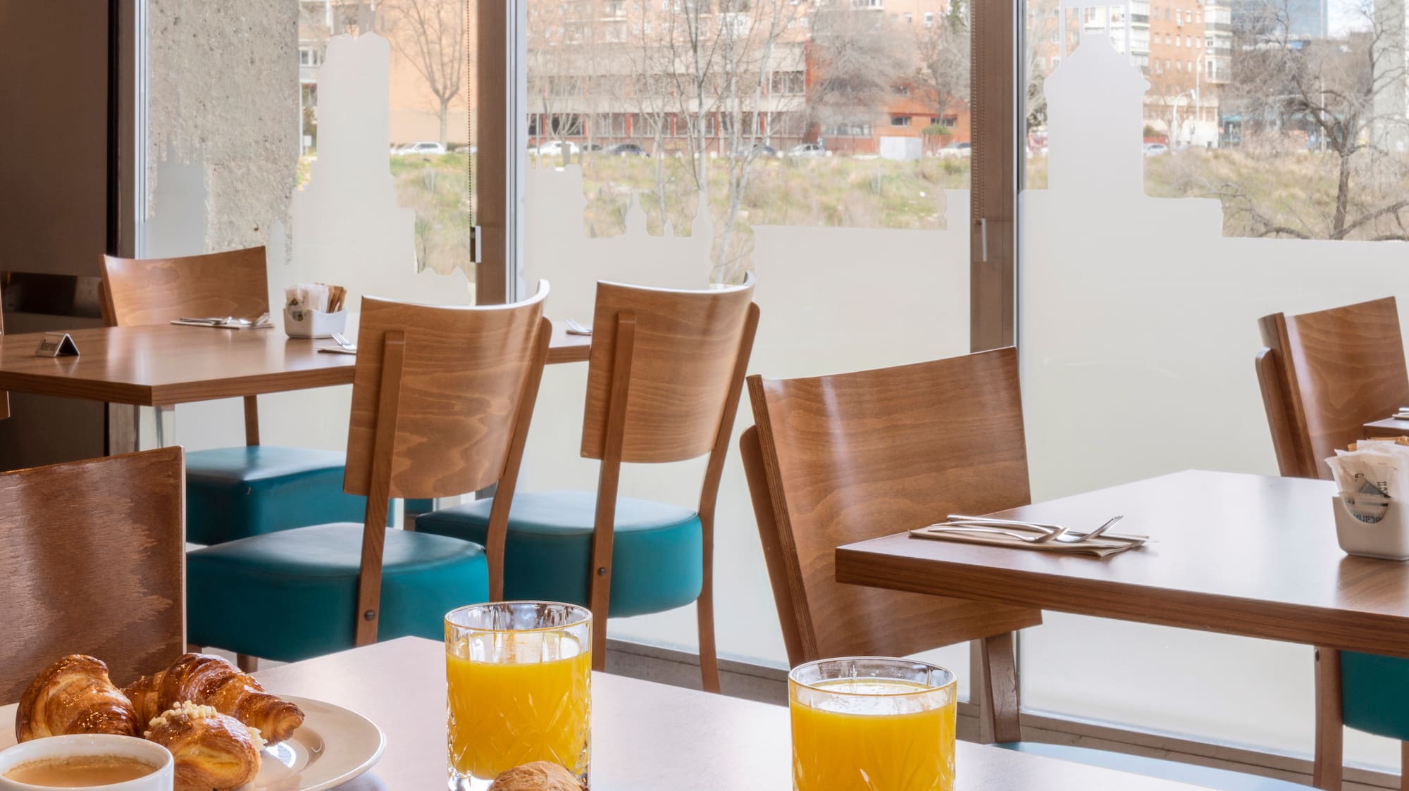 a table with food on it