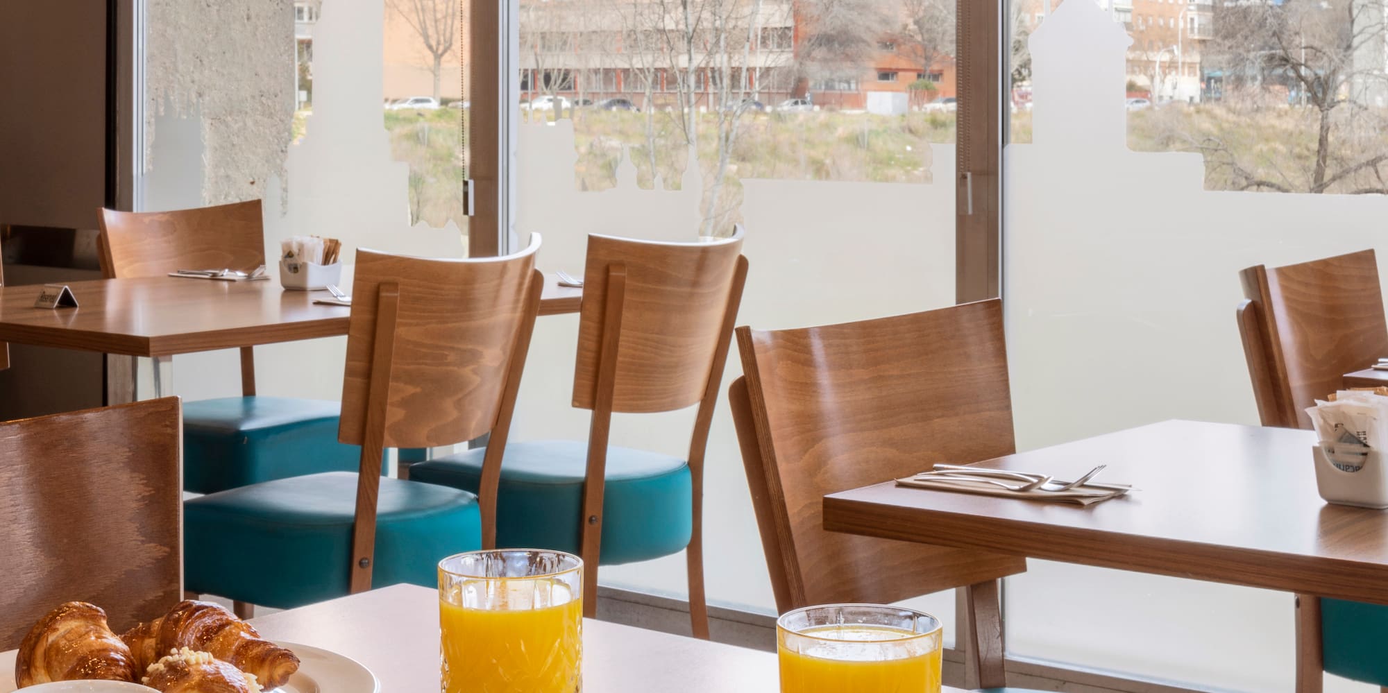 a table with food on it