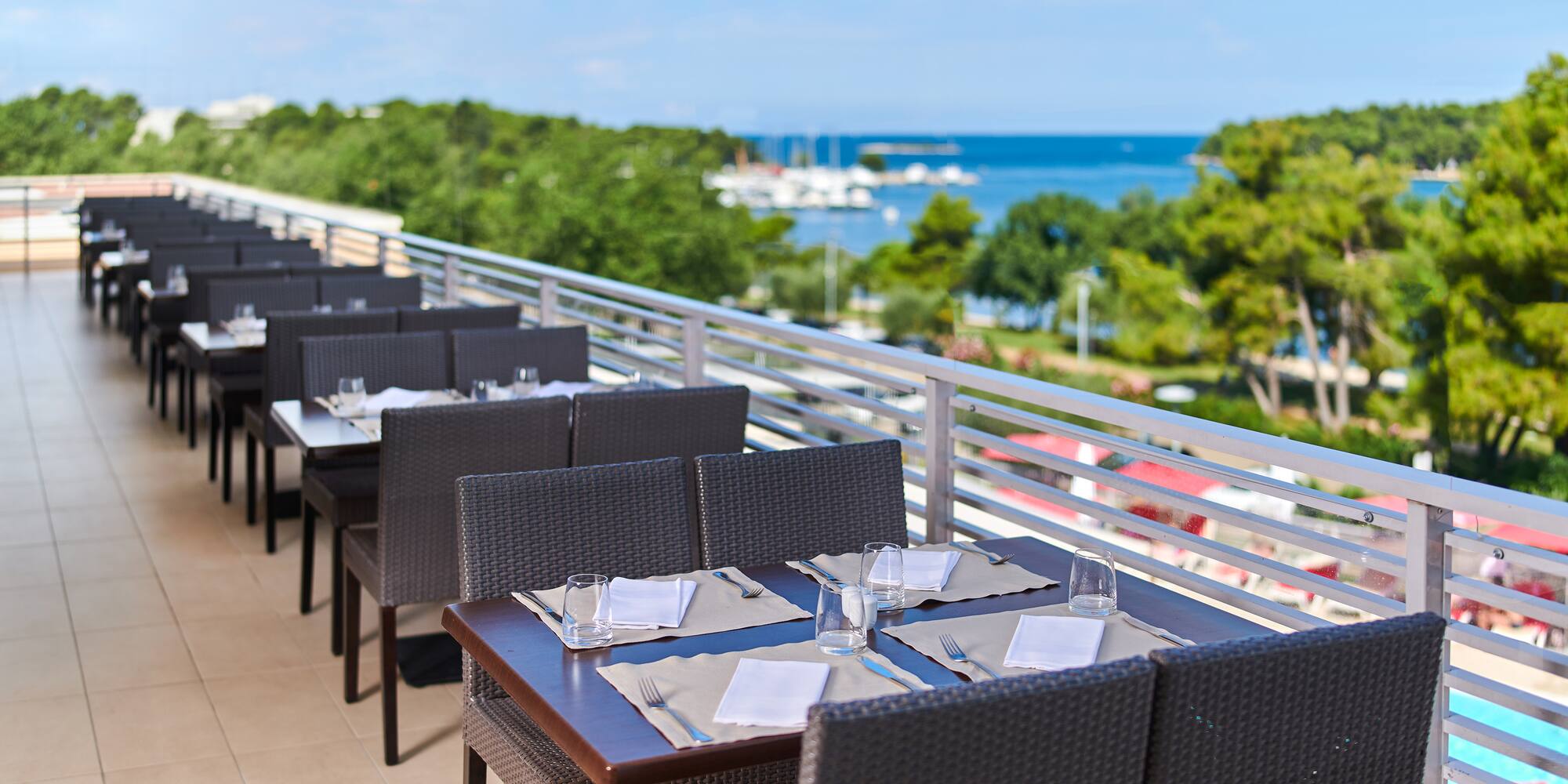 a table and chairs on a patio